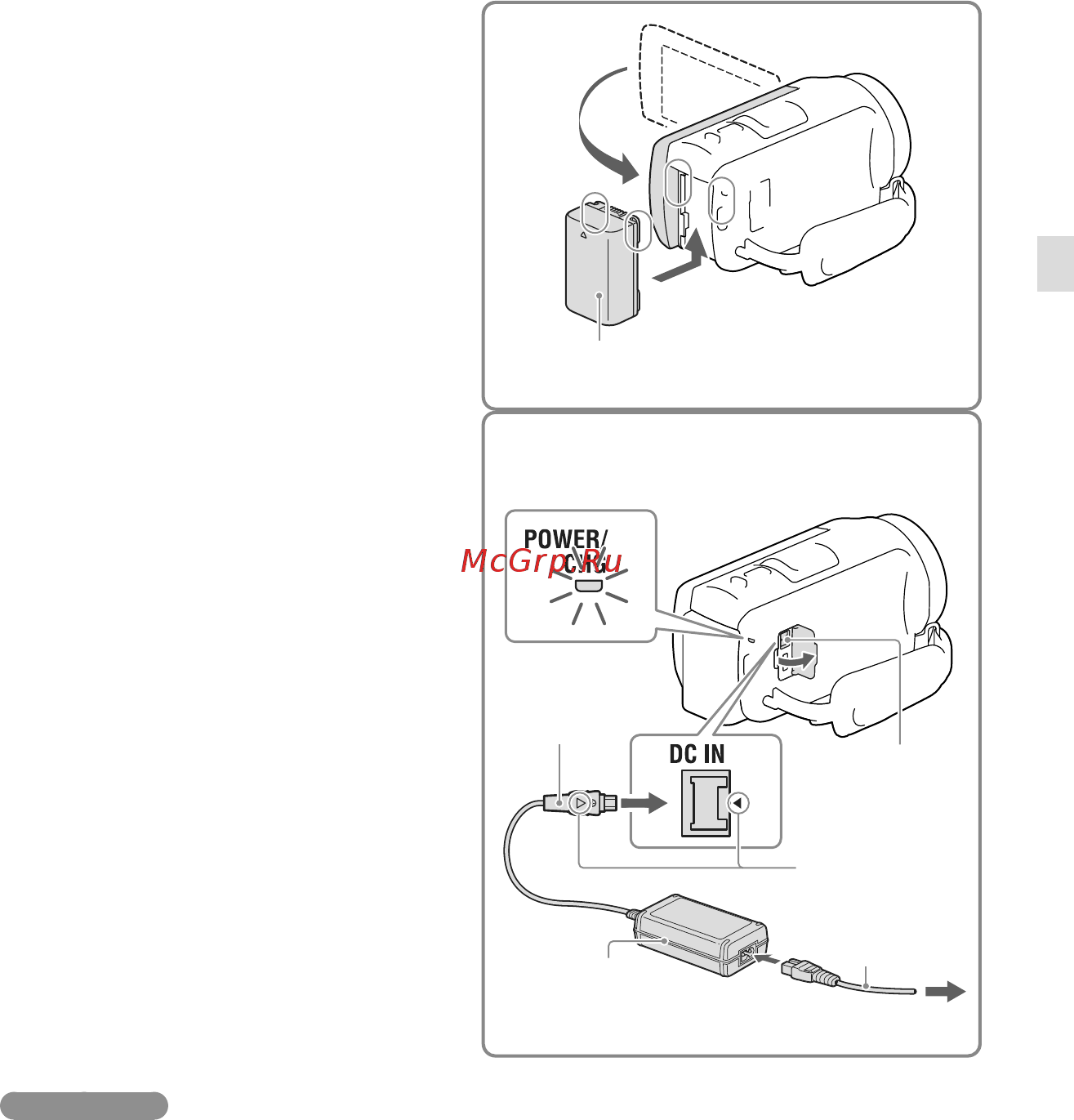 Sony HDR-PJ430 (E) (V) (VE) [17/155] Зарядка аккумуляторной батареи