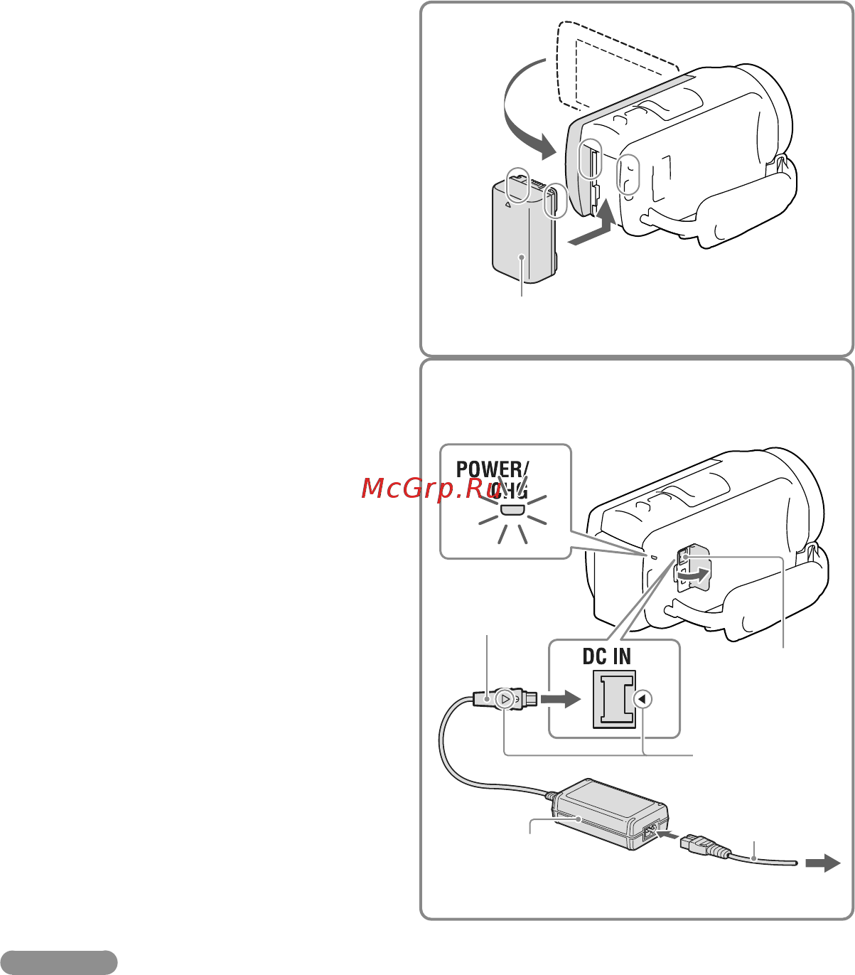 Sony HDR-PJ430 (E) (V) (VE) [96/155] Заряджання акумуляторного блока
