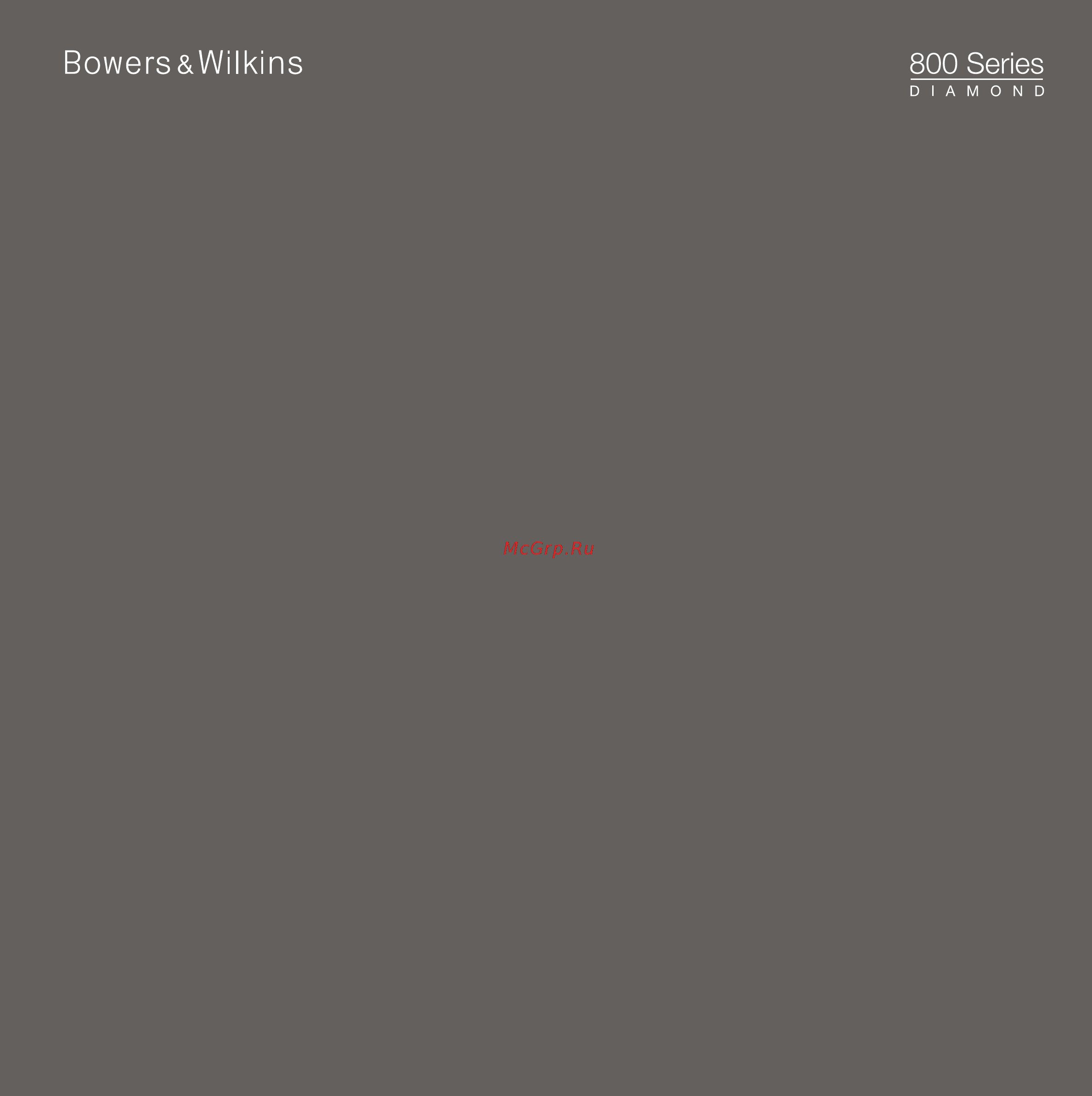 B&W 805 D3 Инструкция по эксплуатации онлайн