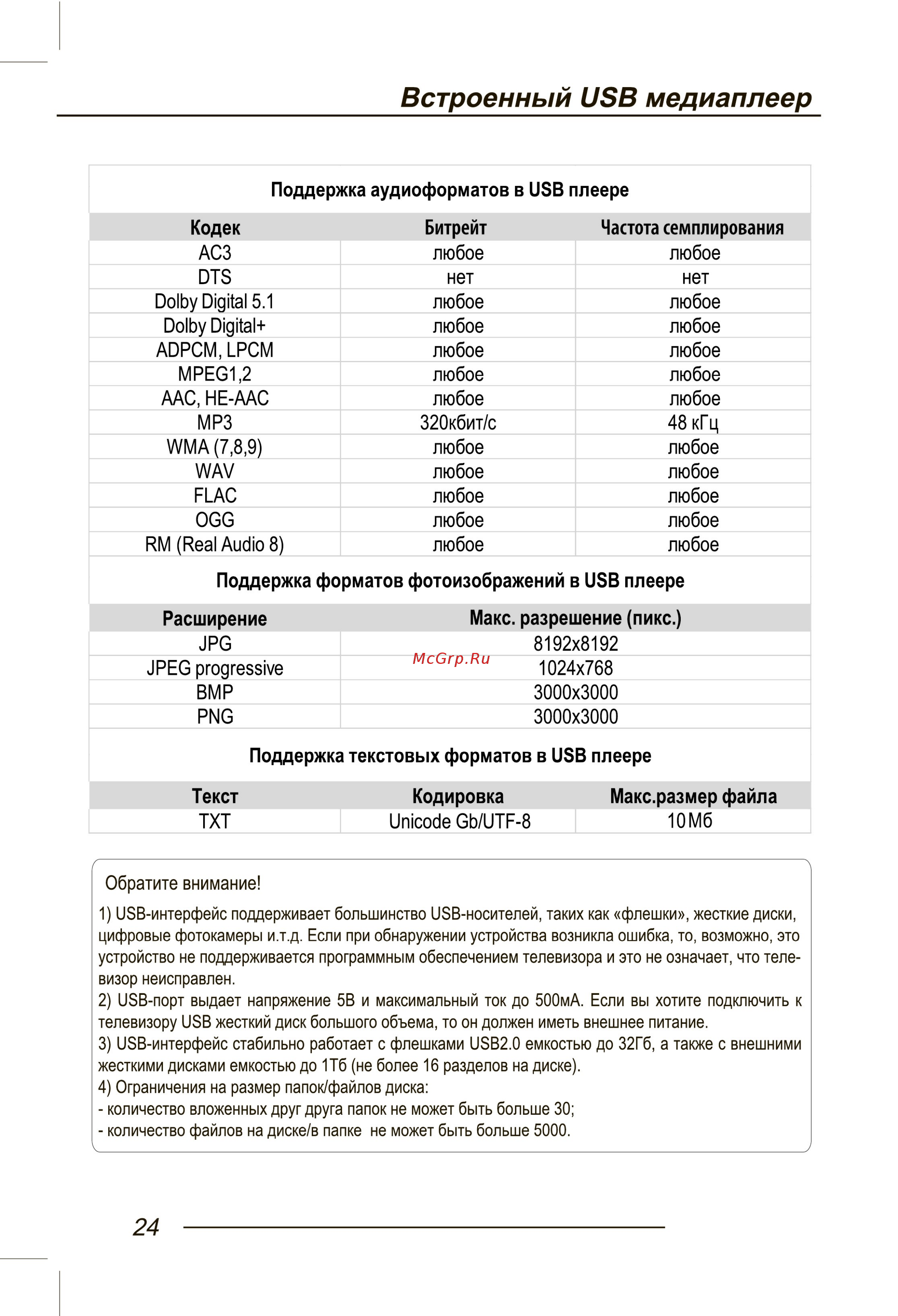 Fusion FLTV-32A100T [26/44] Встроенный usb медиаплеер