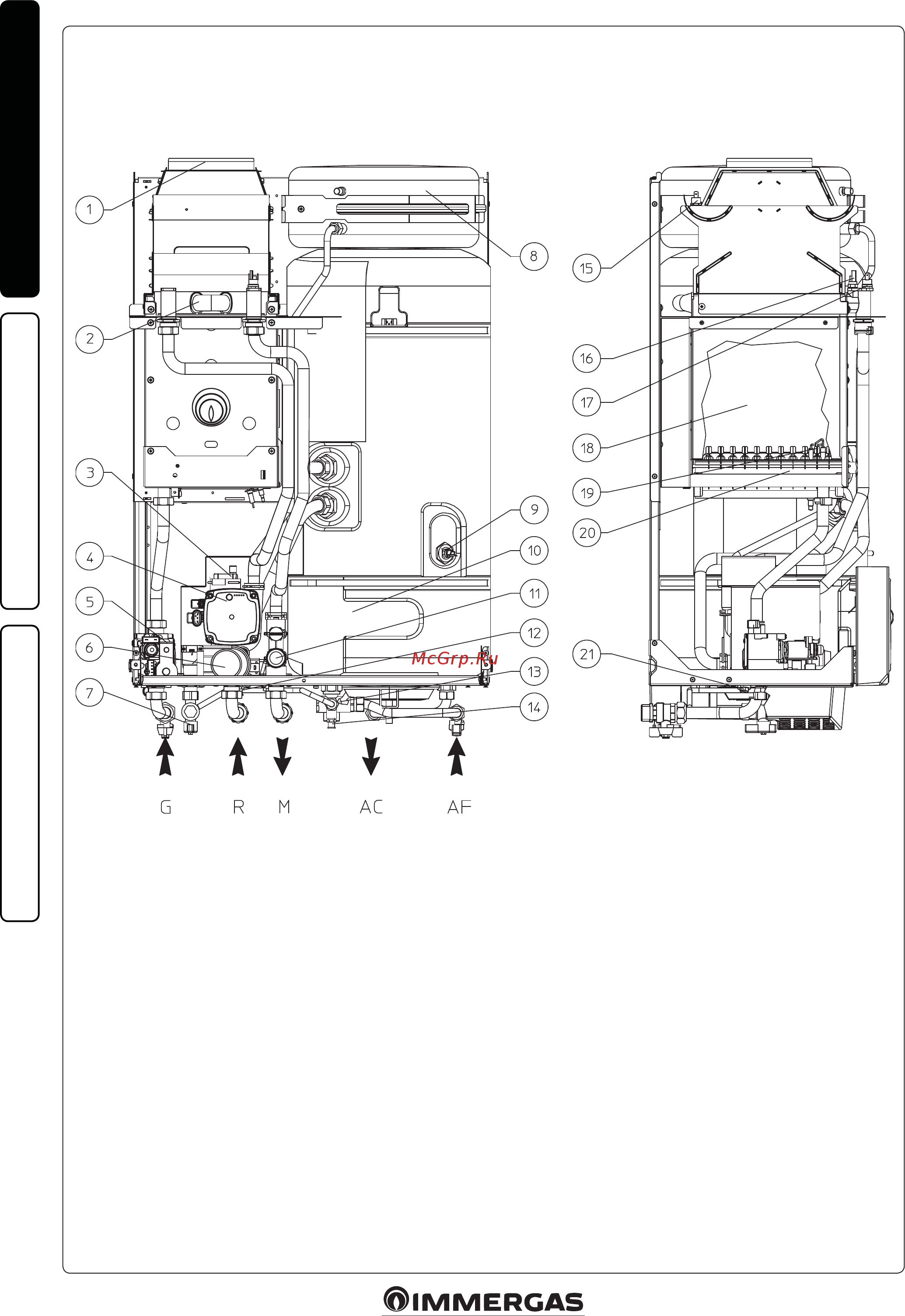 Immergas AVIO 24 2 ERP [10/28] Установщик пользователь ремонтник