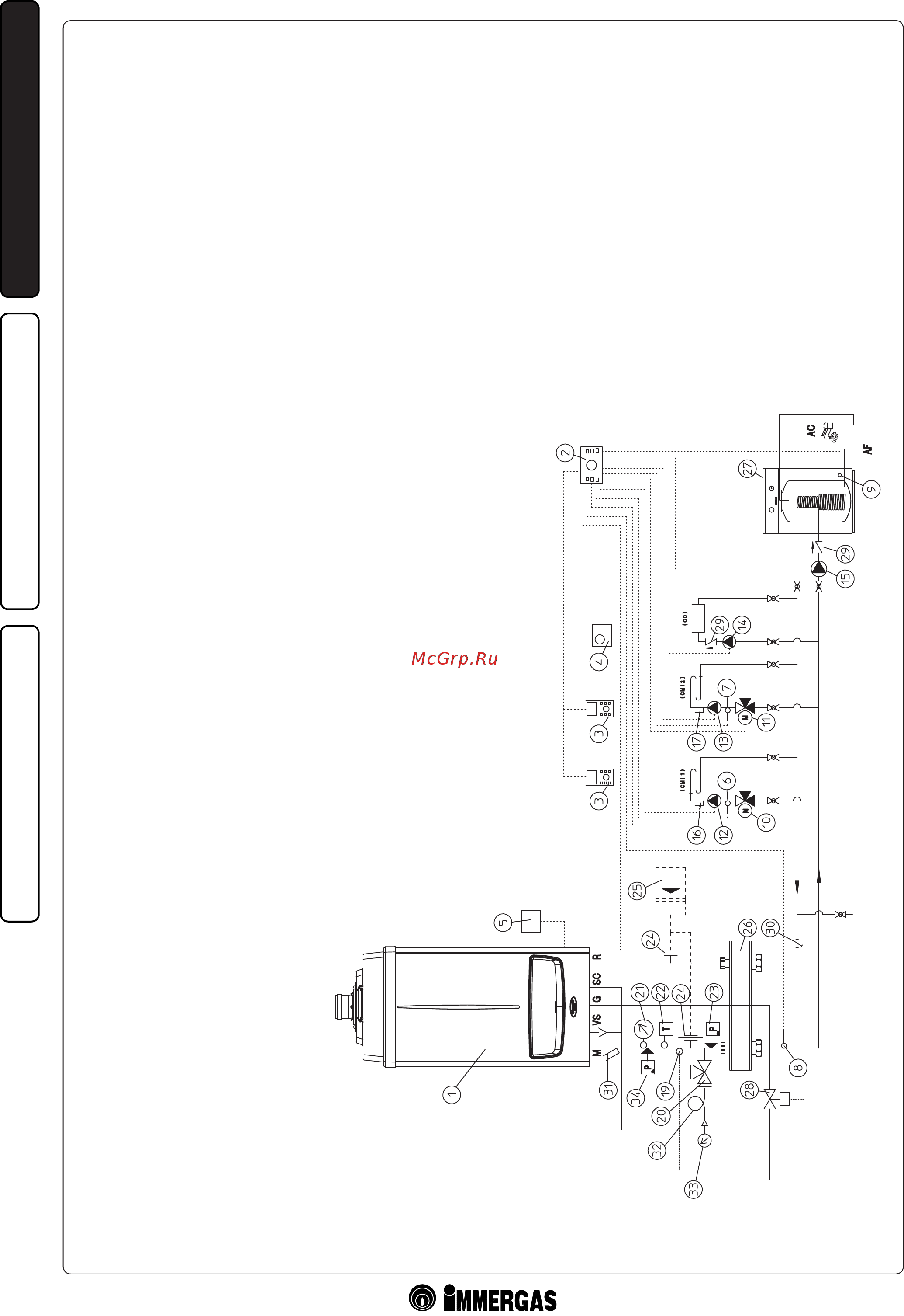Immergas VICTRIX PRO 55 1I [20/40] Установщик пользователь ремонтник