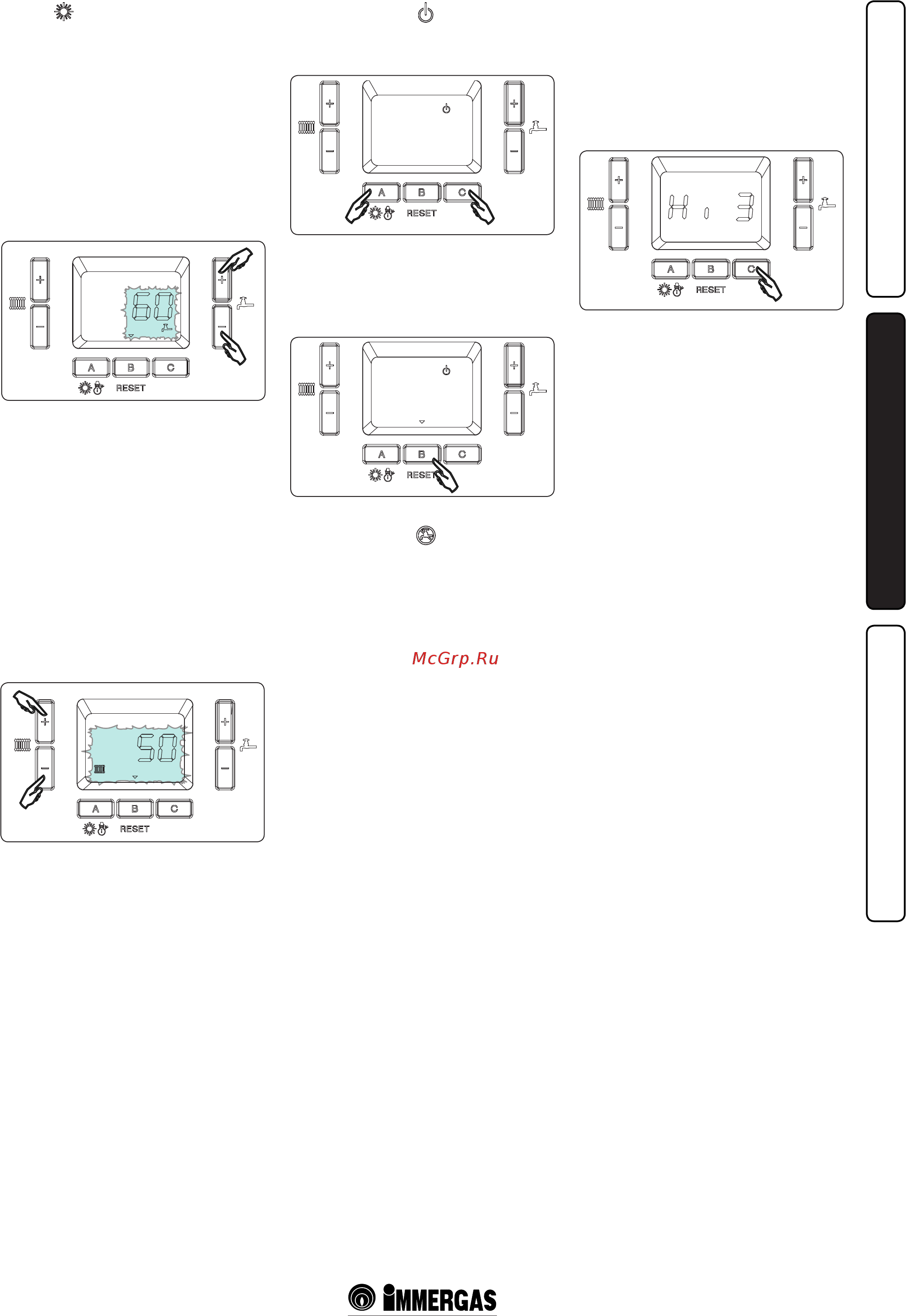 Immergas VICTRIX PRO 35 1I [23/40] Установщик пользователь ремонтник