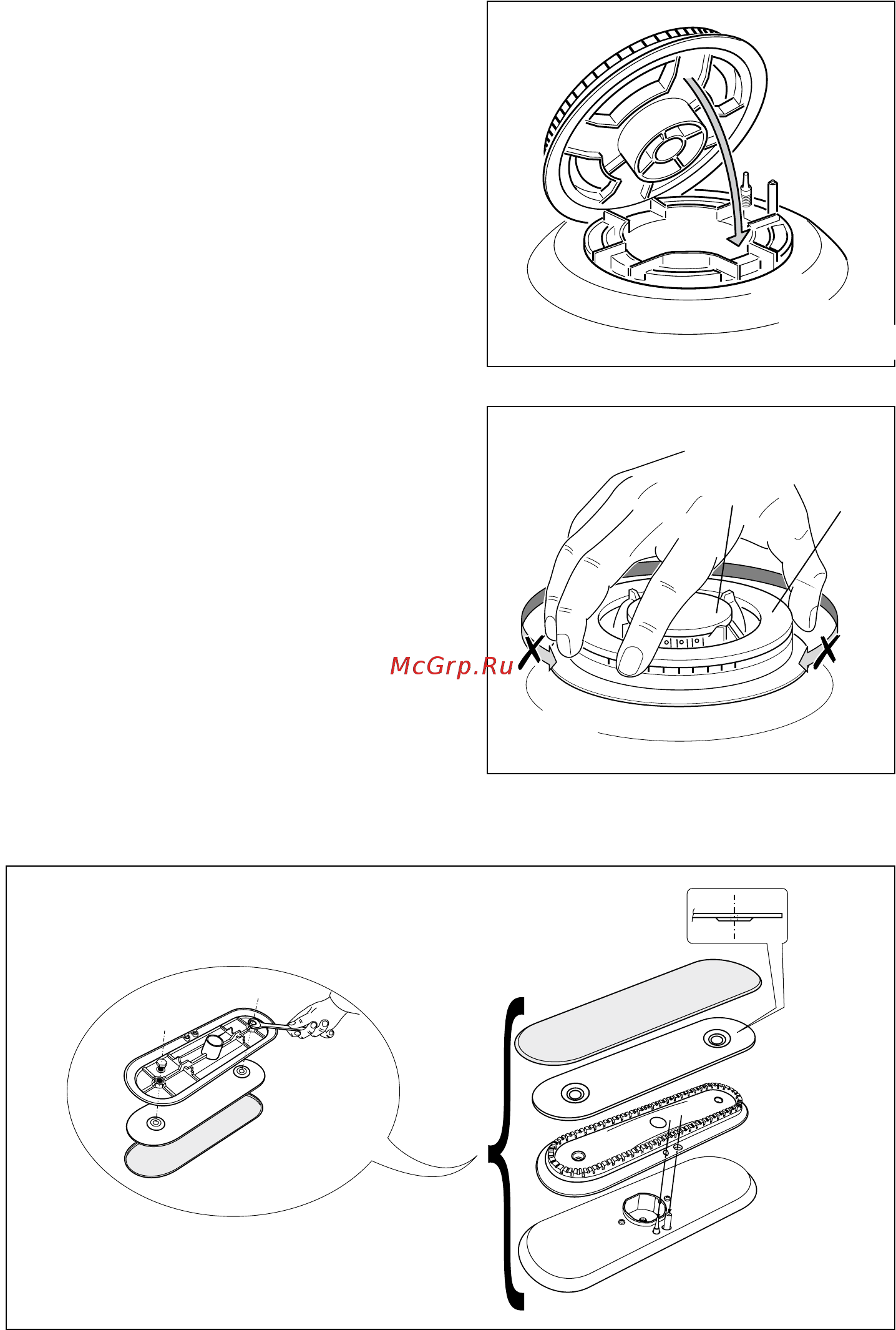 Delonghi IF 57 PRO [17/32] Правильная установка горелки утятницы
