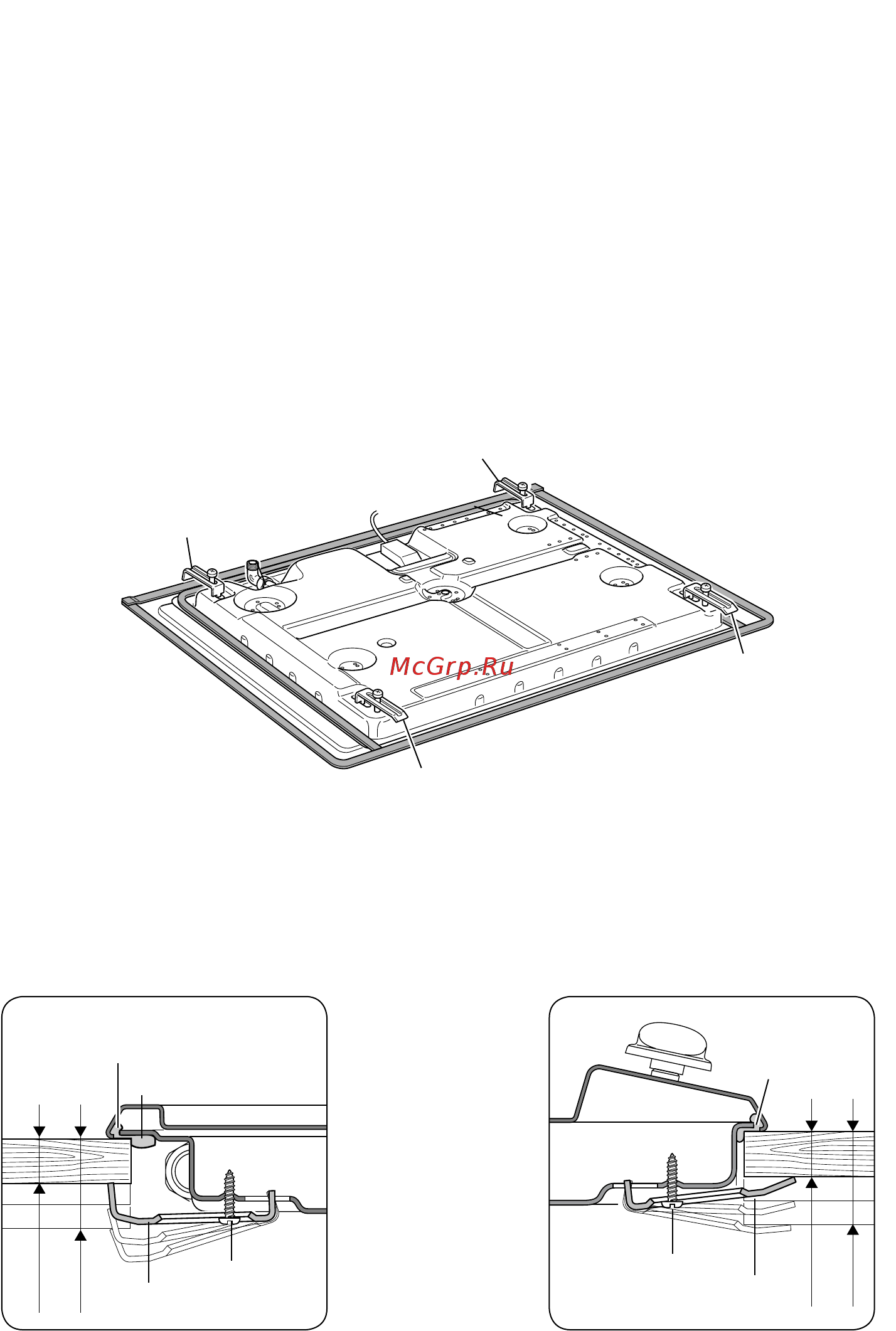Delonghi KCX-C60 WH [21/32] Крепление варочных панелей