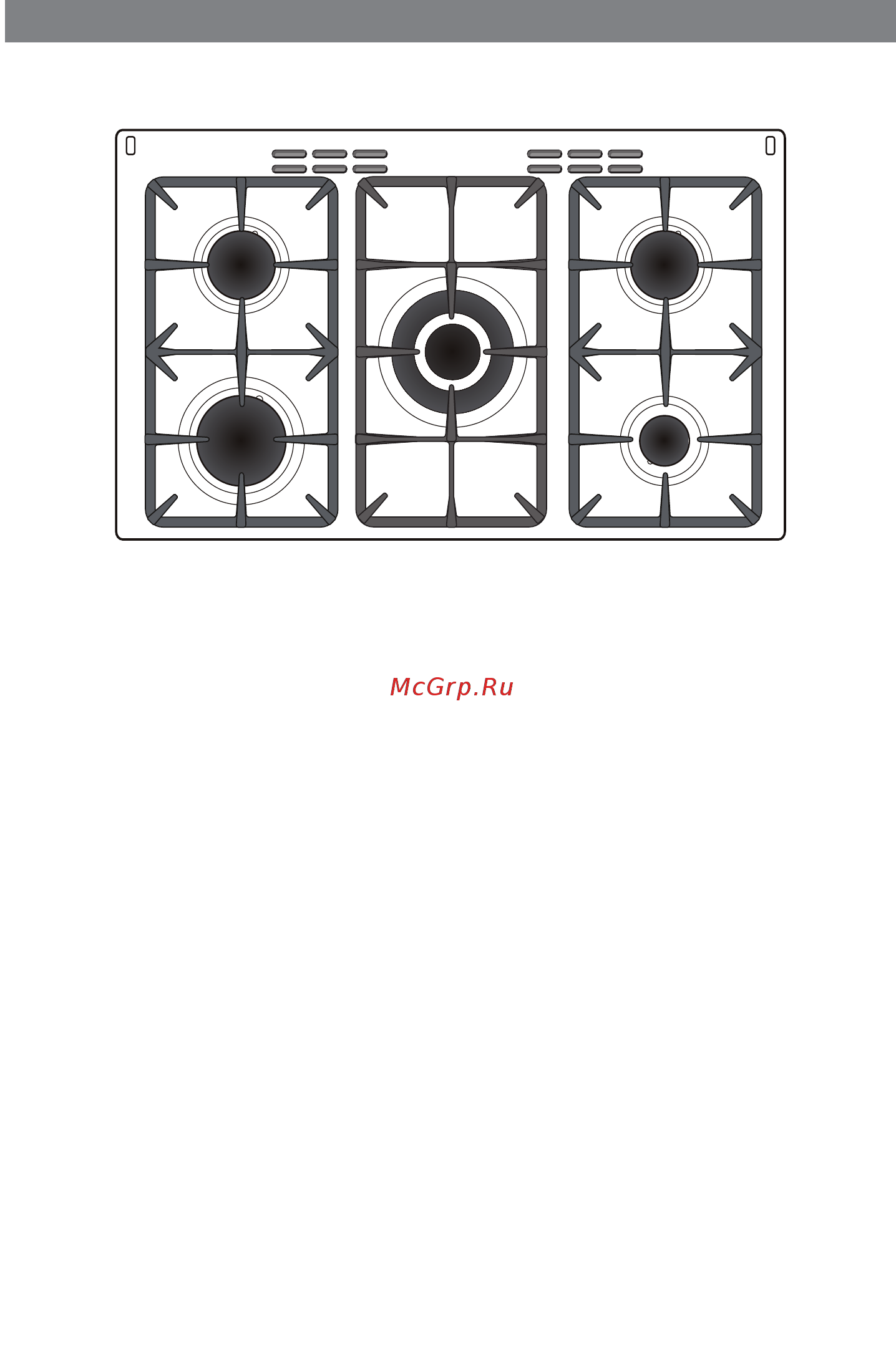 Delonghi PGGVX 965 GHI [6/88] Cooking hob