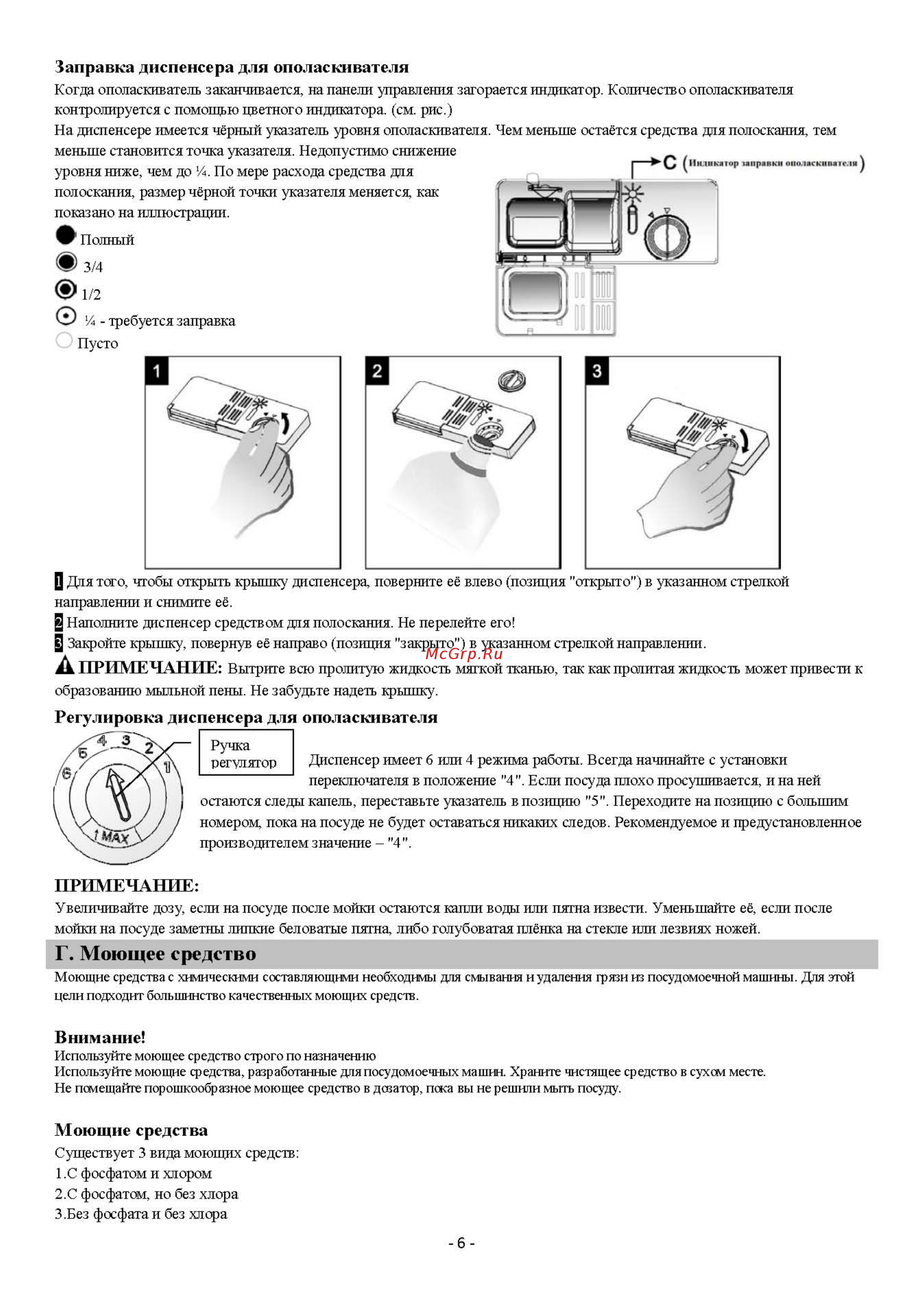 Delonghi DDW06F Brilliant [9/30] Г моющее средство