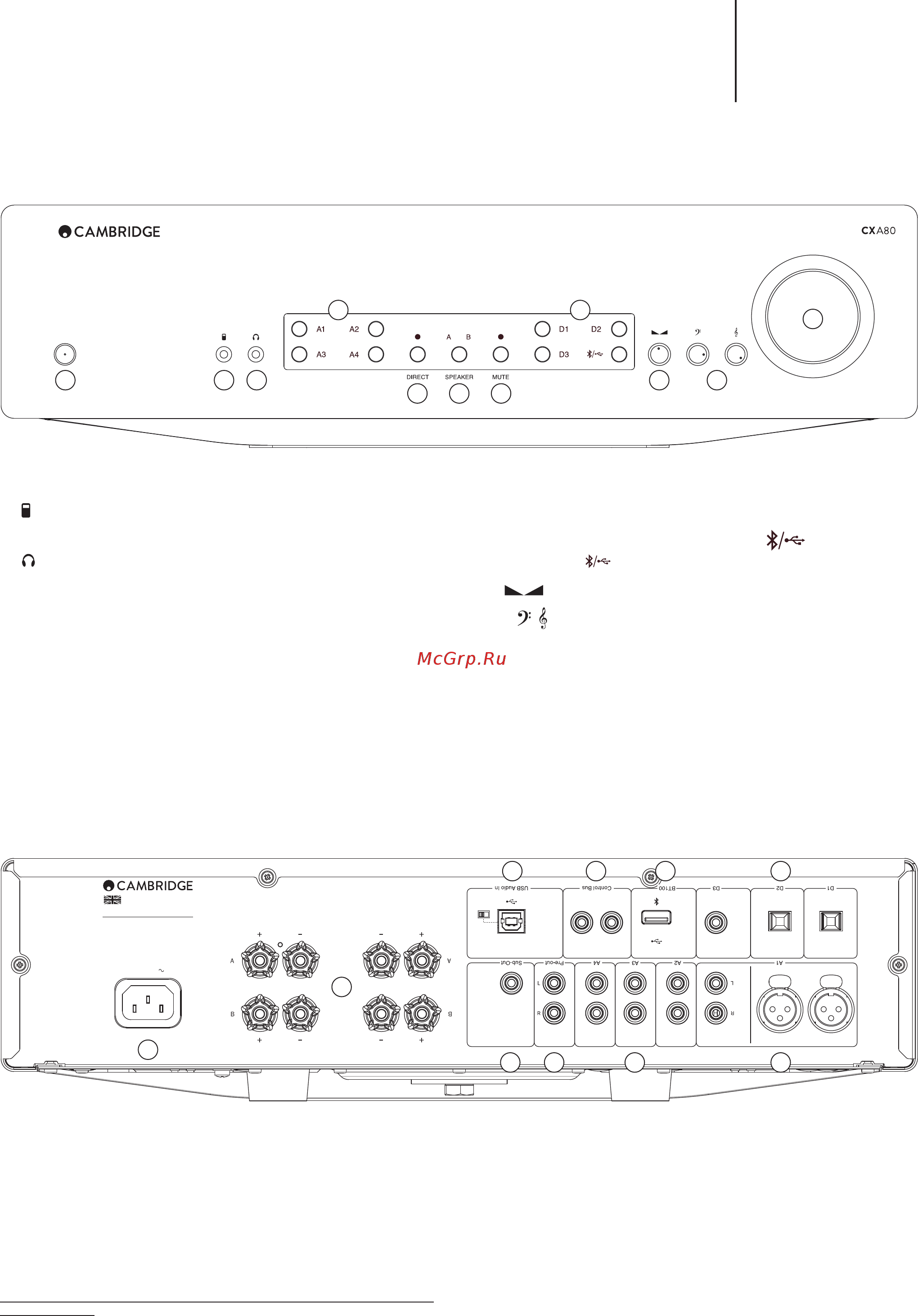 Cambridge Audio CXA 80 [3/6] Подключения на задней панели