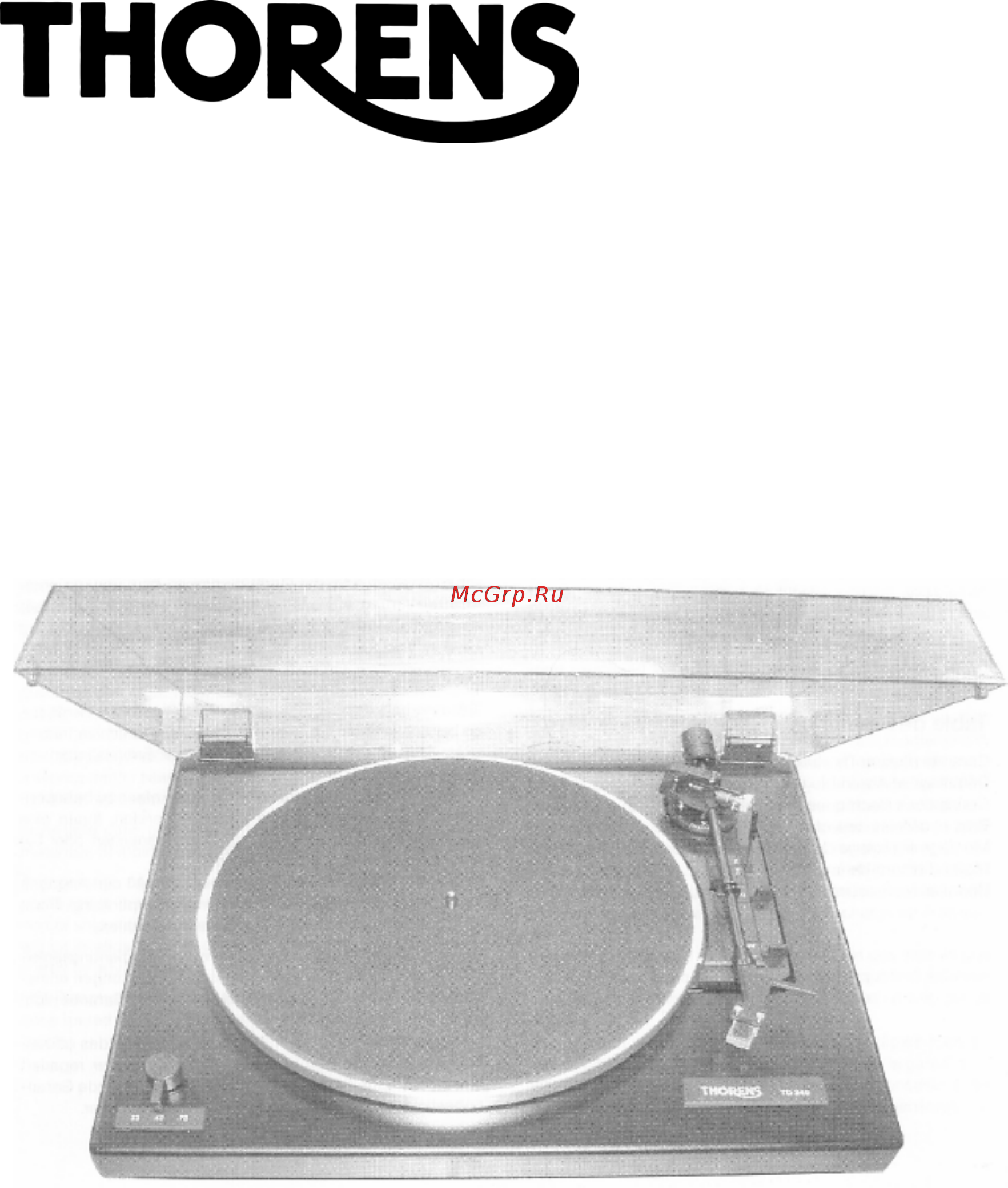 Thorens TD 240-2 Инструкция по эксплуатации онлайн