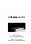 Lehmann Audio Silver Cube Инструкция по эксплуатации