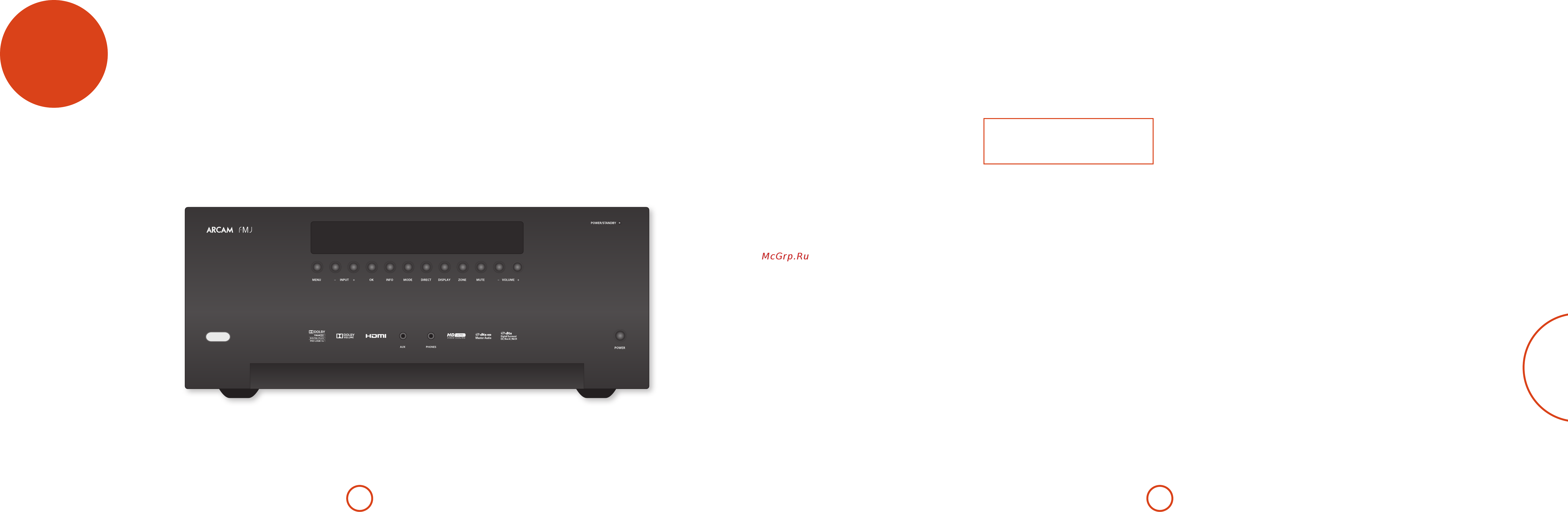 Arcam FMJ AV950 [5/30] Началом