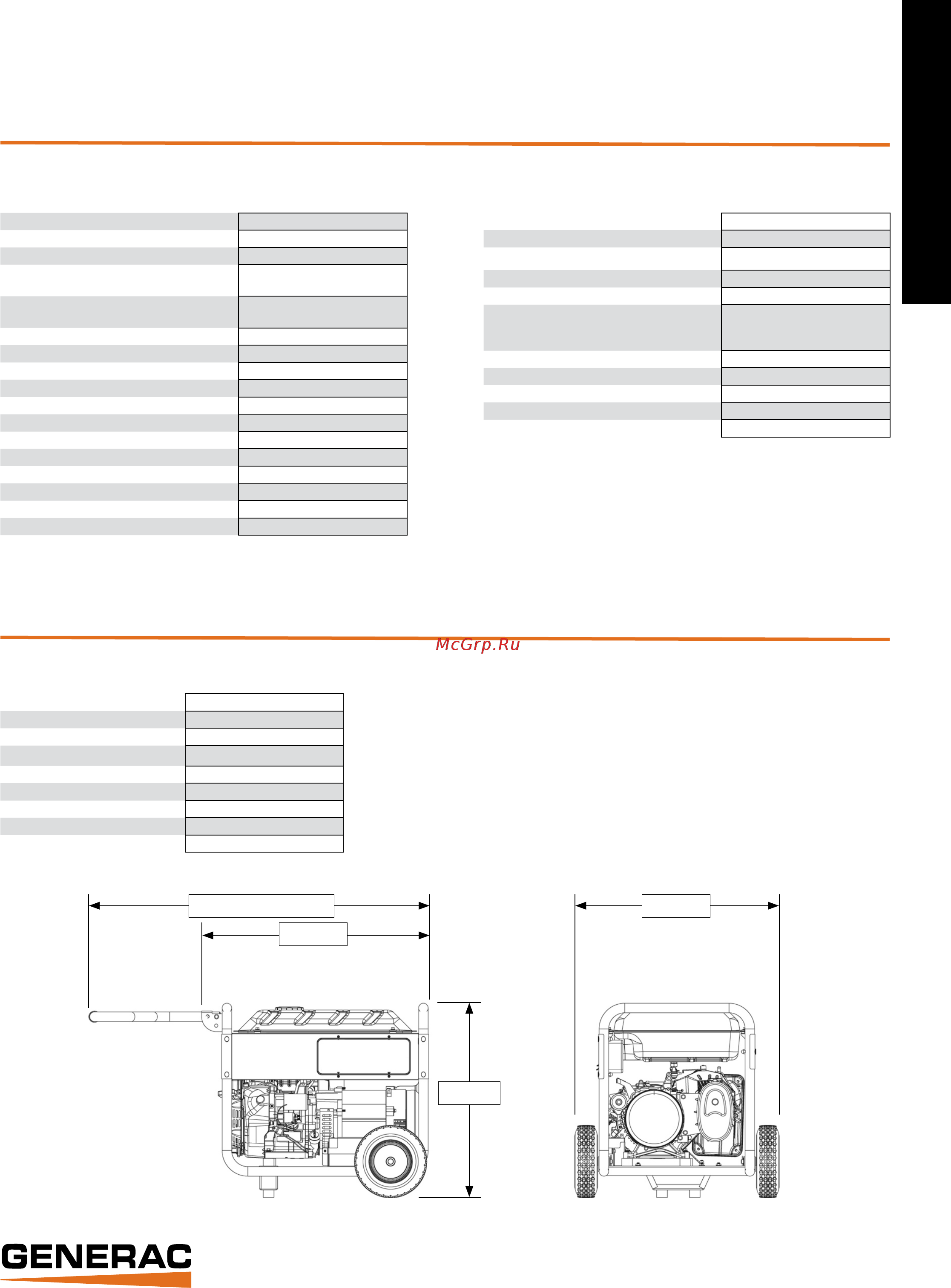 Generac GP5000 [4/4] Ширина