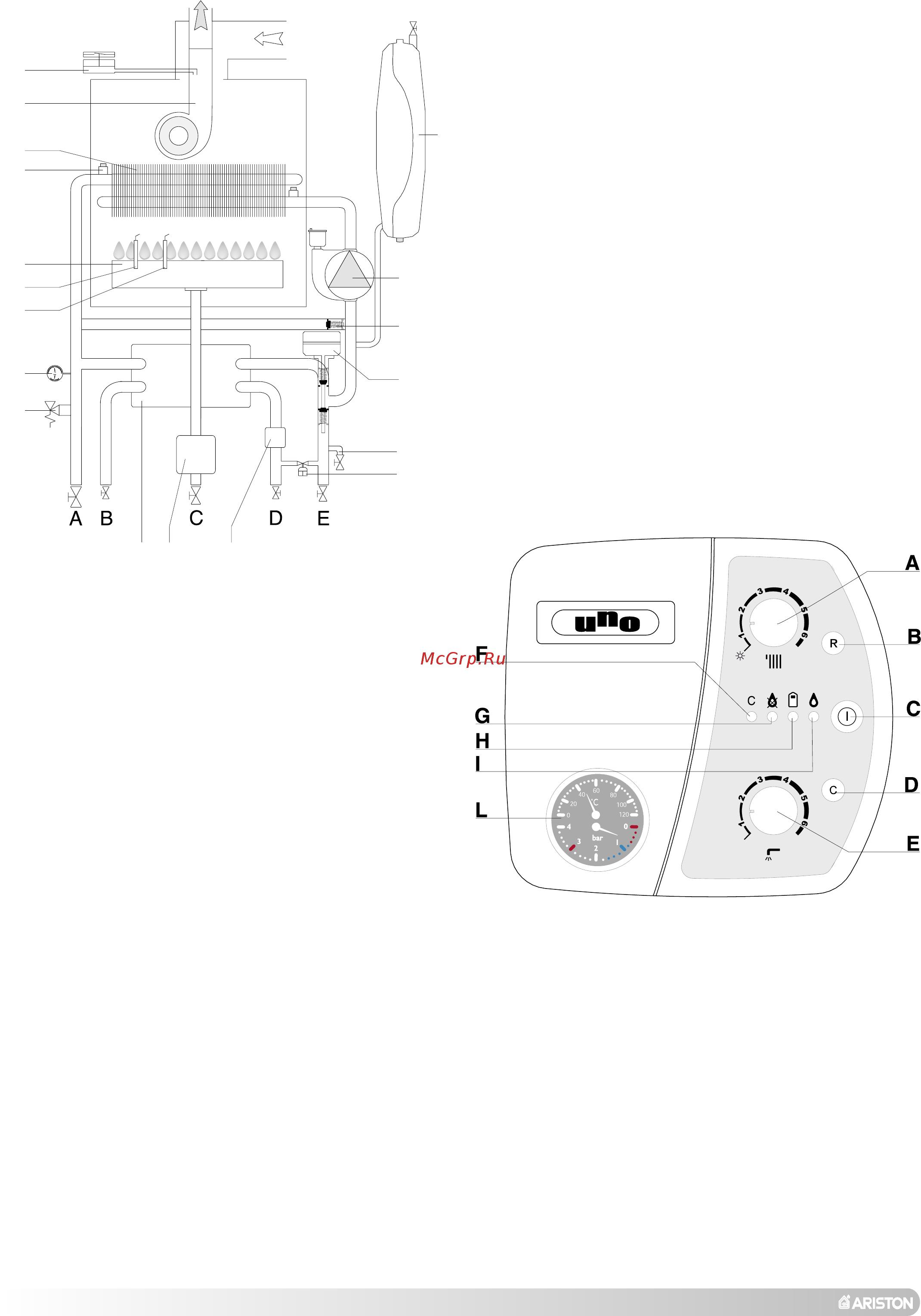 Ariston Uno 24 MFFI [10/56] Schemat hydrauliczny