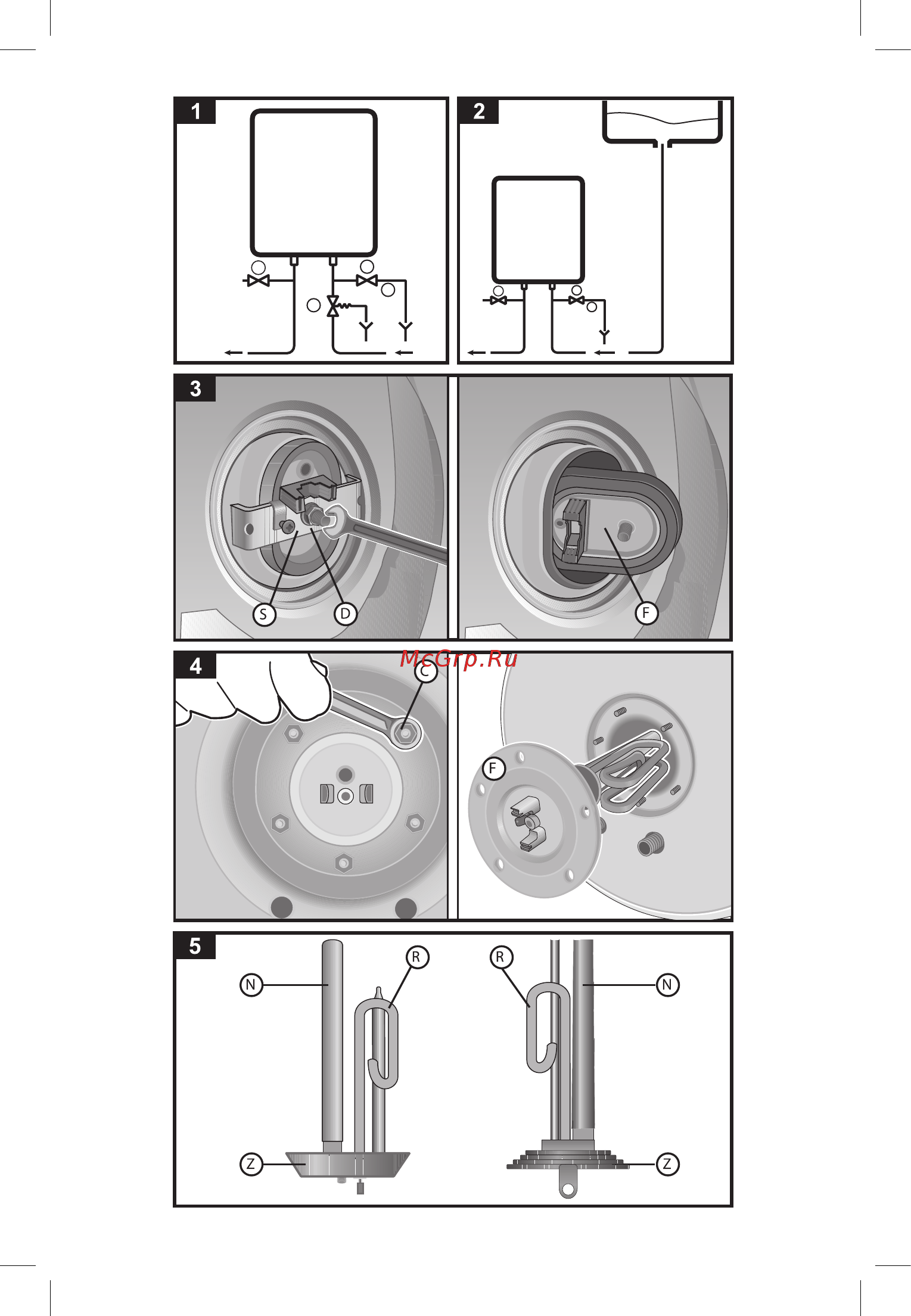Ariston ABS Platinum R 40 V [35/36] Схема установки installation scheme