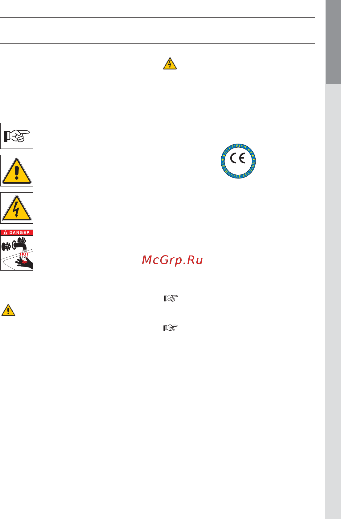 ACV SmartLine SL 800 [3/11] Предупреждения
