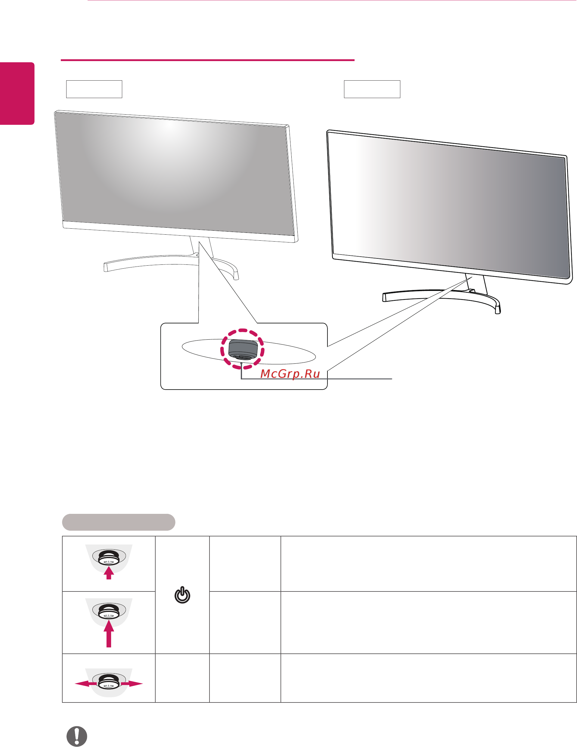 LG 34WK500-P [6/32] Описание компонентов и кнопок