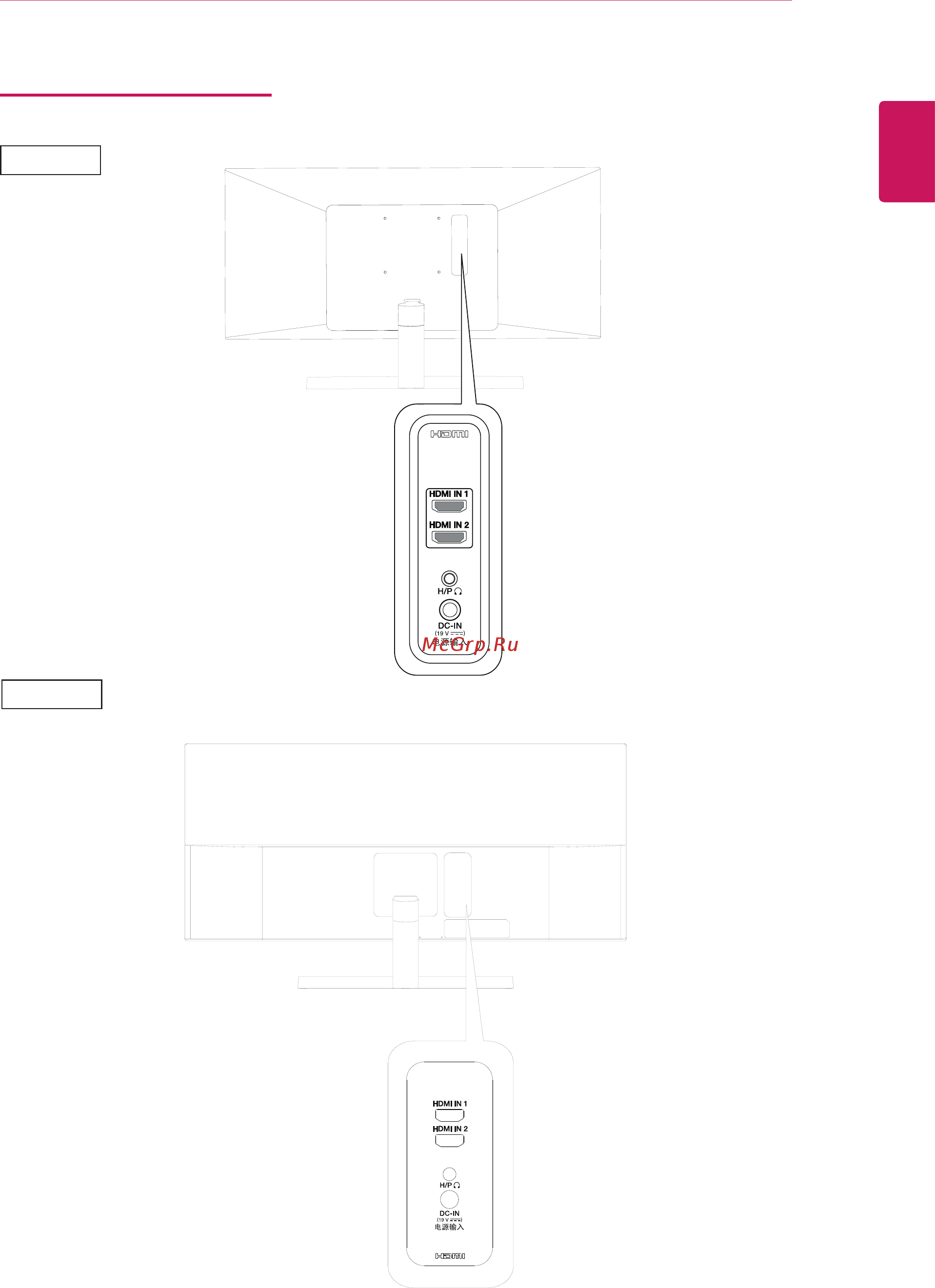 LG 34WK500-P [7/32] Входные разъемы