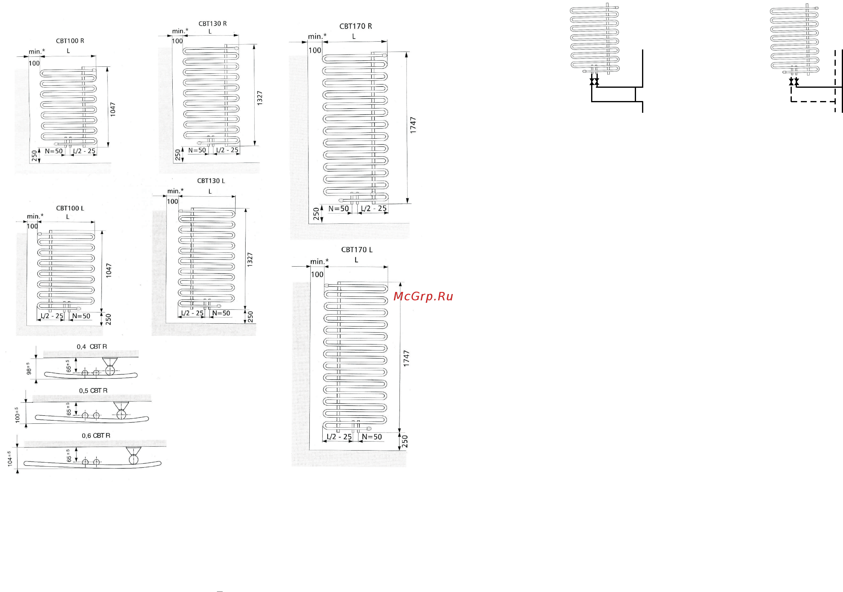 Arbonia COBRATHERM CBT L/R Инструкция по эксплуатации онлайн [2/2] 341324