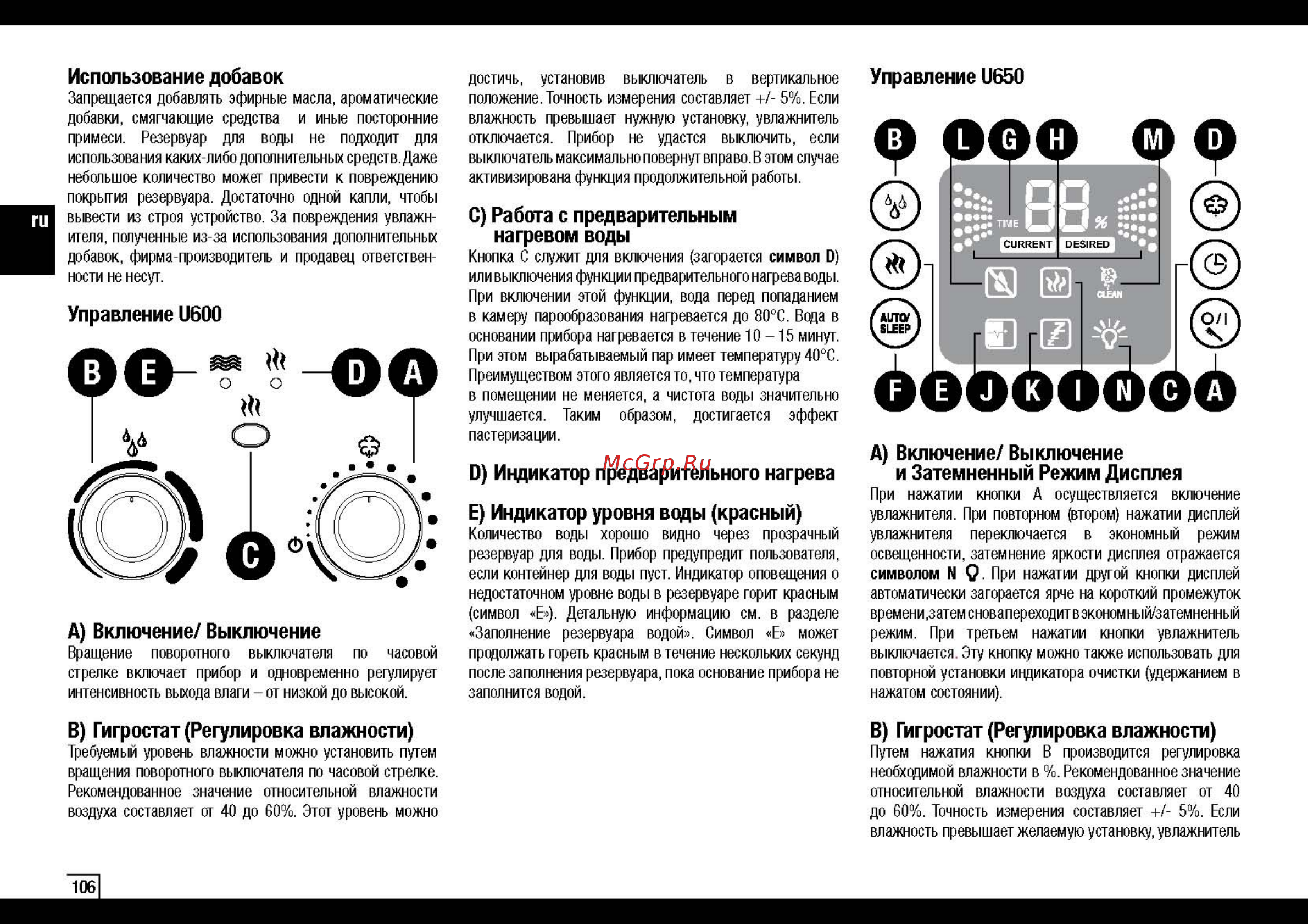 Air-O-Swiss U600 [7/16] А включение выключение