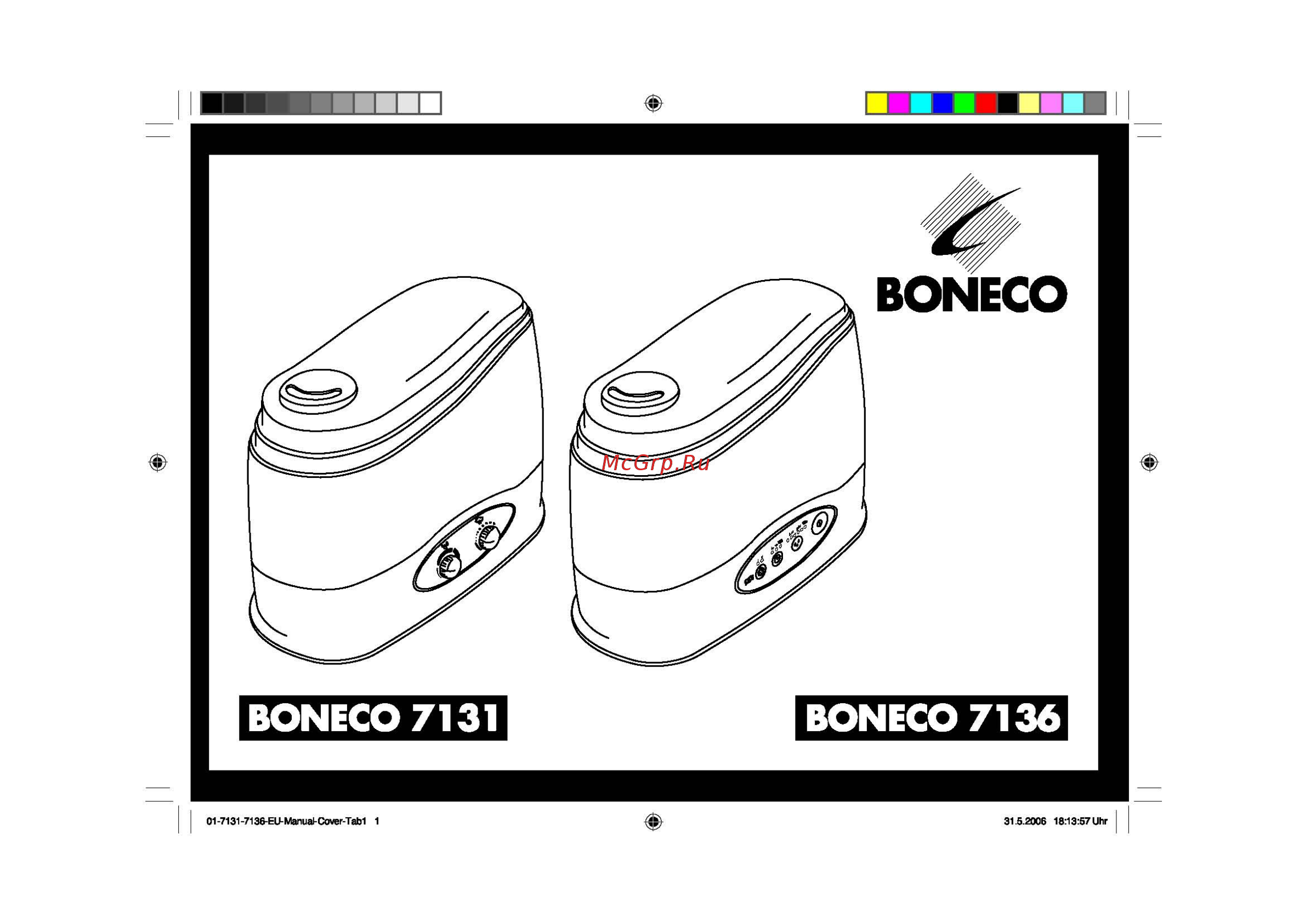 Air-O-Swiss Boneco 7136 Инструкция по эксплуатации онлайн