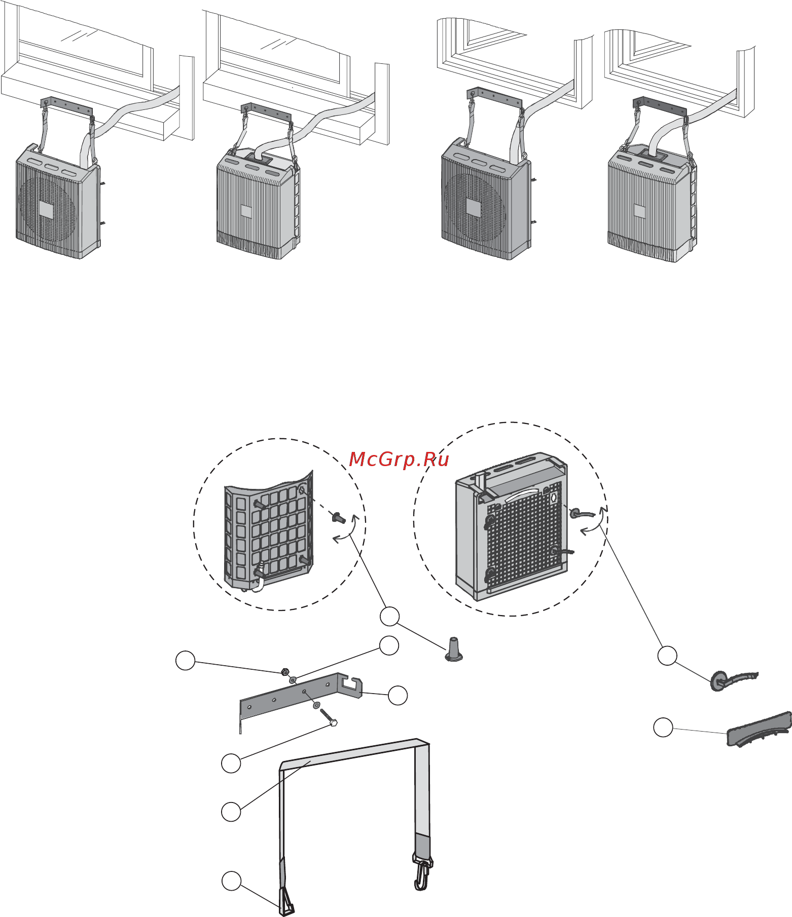 Airwell Aelia II 7 IR [8/29] Installation of outdoor unit see figure 6 7 8