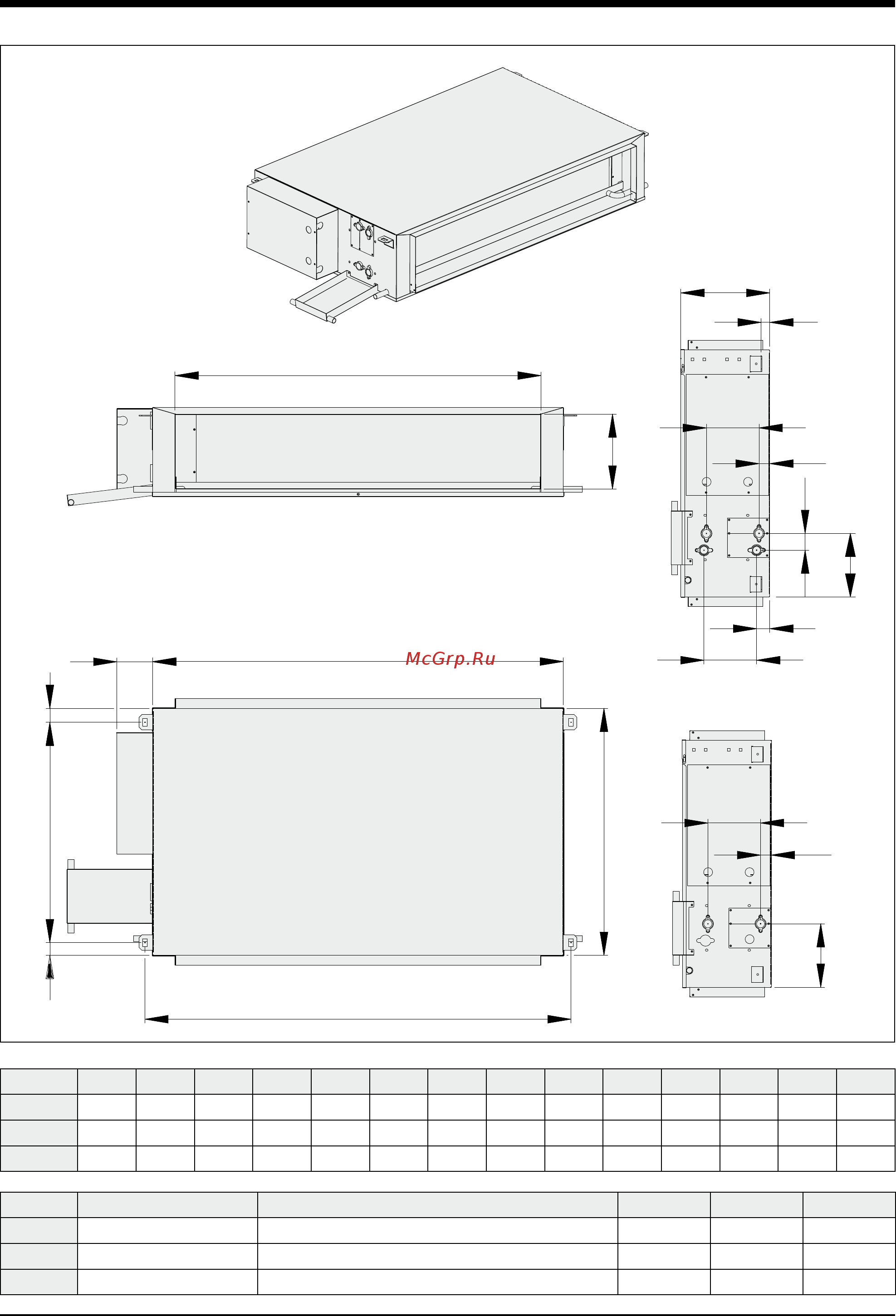 Airwell VH2N 05 [13/16] Dimensional data mm and weight vh2n 05 07 and 10