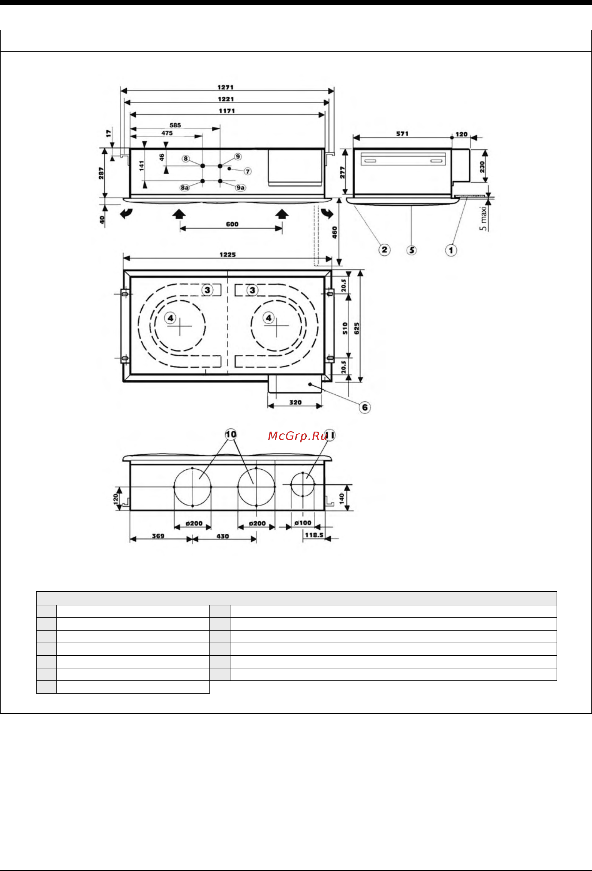 Airwell K 45 OG [11/16] Dimensions continued