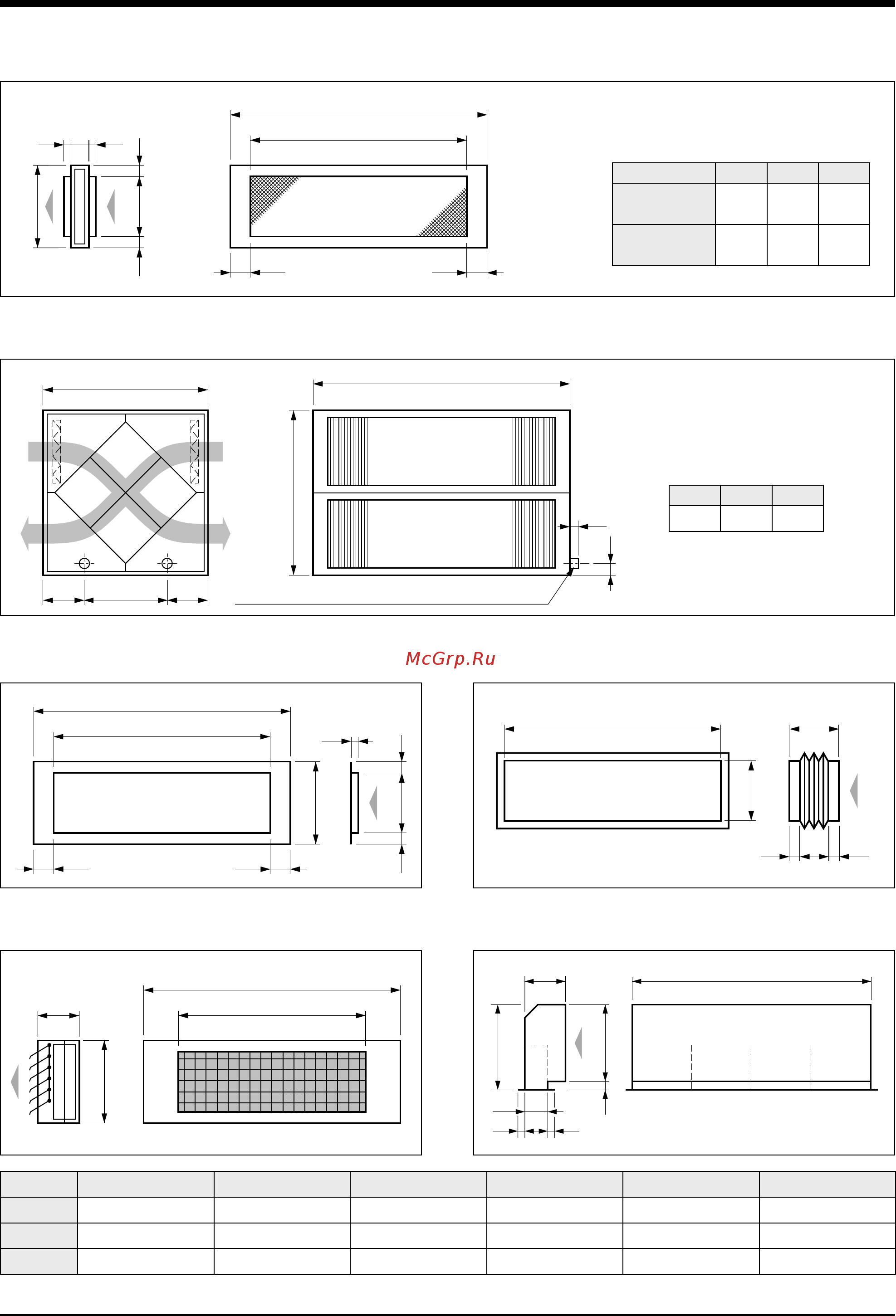 Airwell Wespak 2.69 [24/28] Dimensions of options in mm