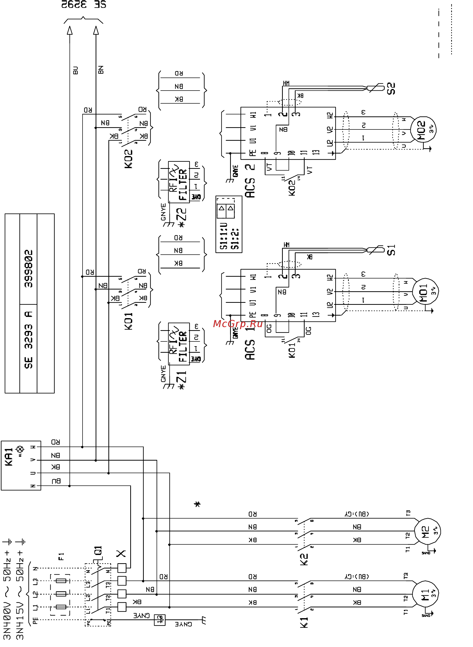 Airwell CDN 405M [29/30] Силовая цепь