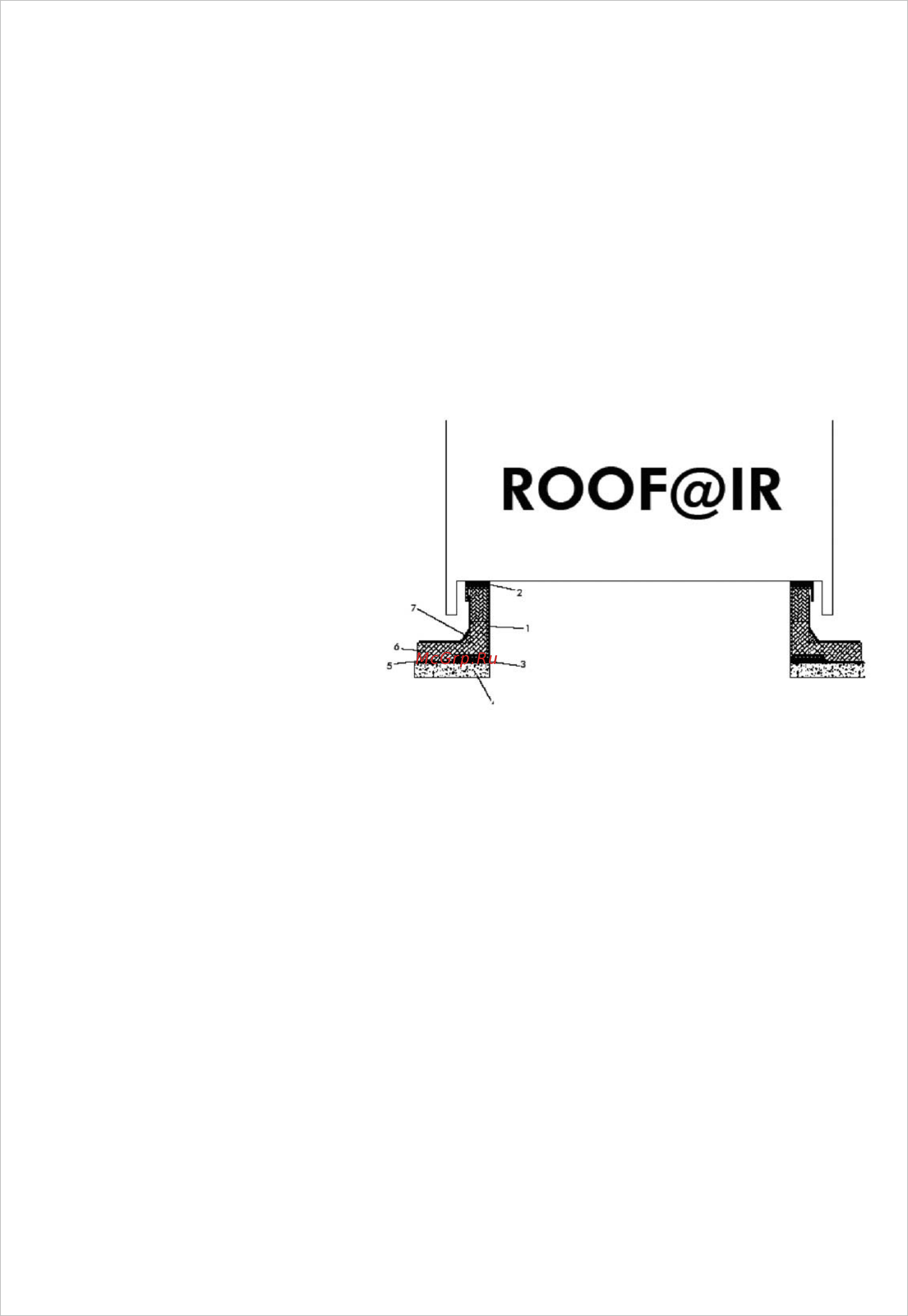 Airwell RoofT@ir 40 [11/12] Установка рамы основания на крыше вид в разрезе