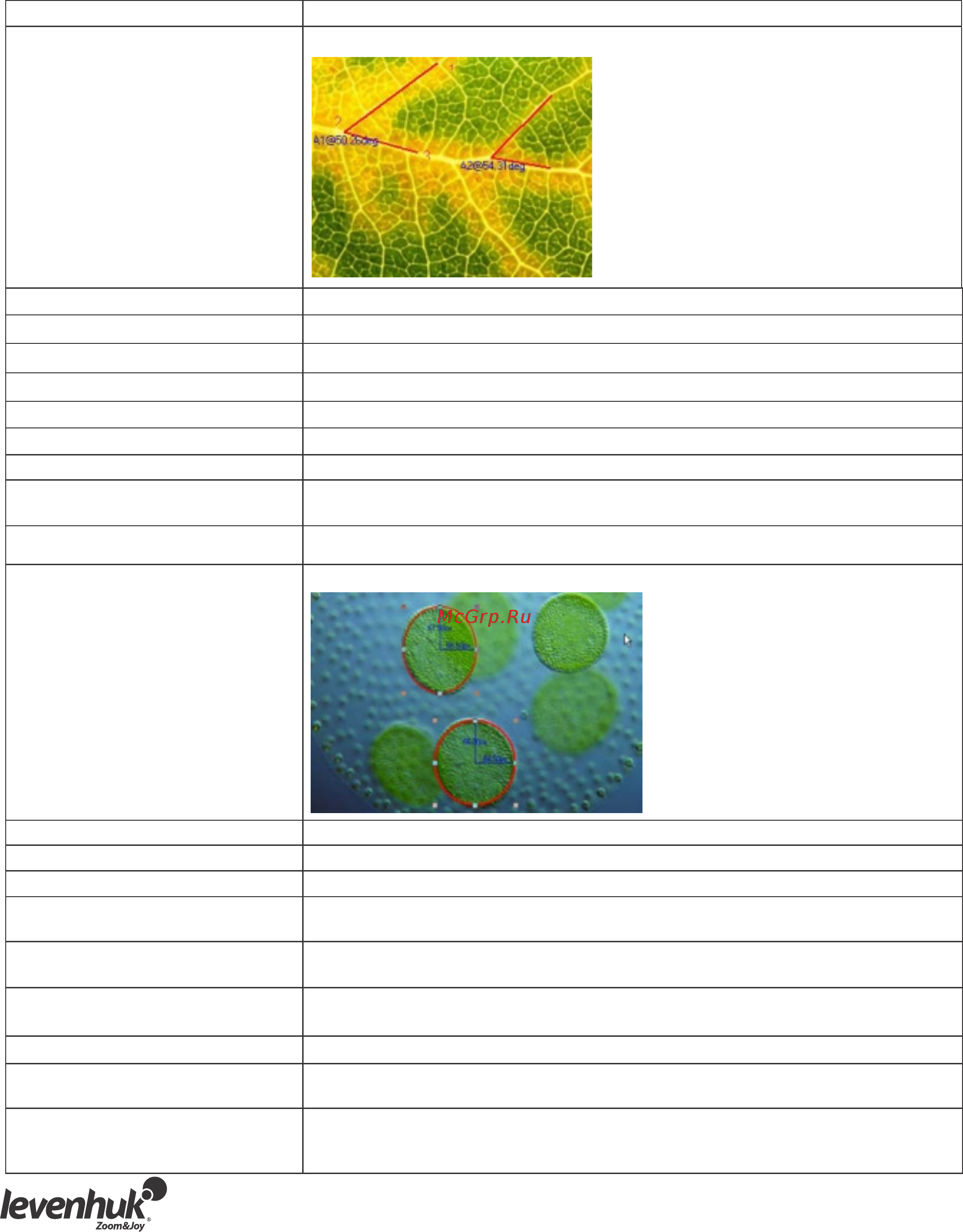 Levenhuk 70352 [40/44] Измерения