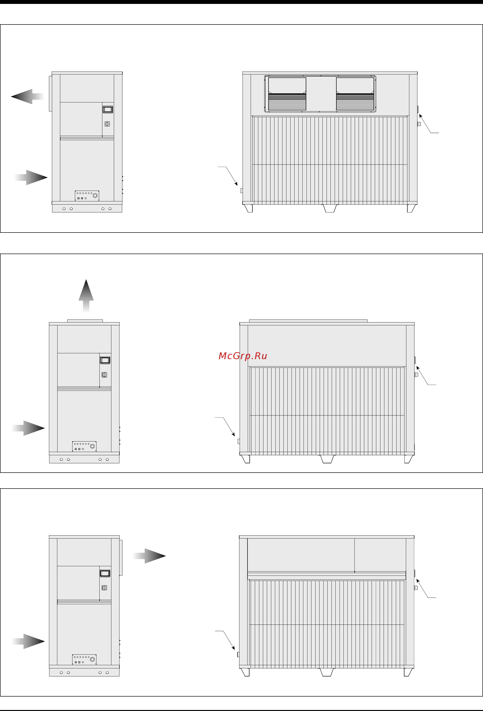 Airwell AQCL 120 [18/20] Water connection side and electrical access