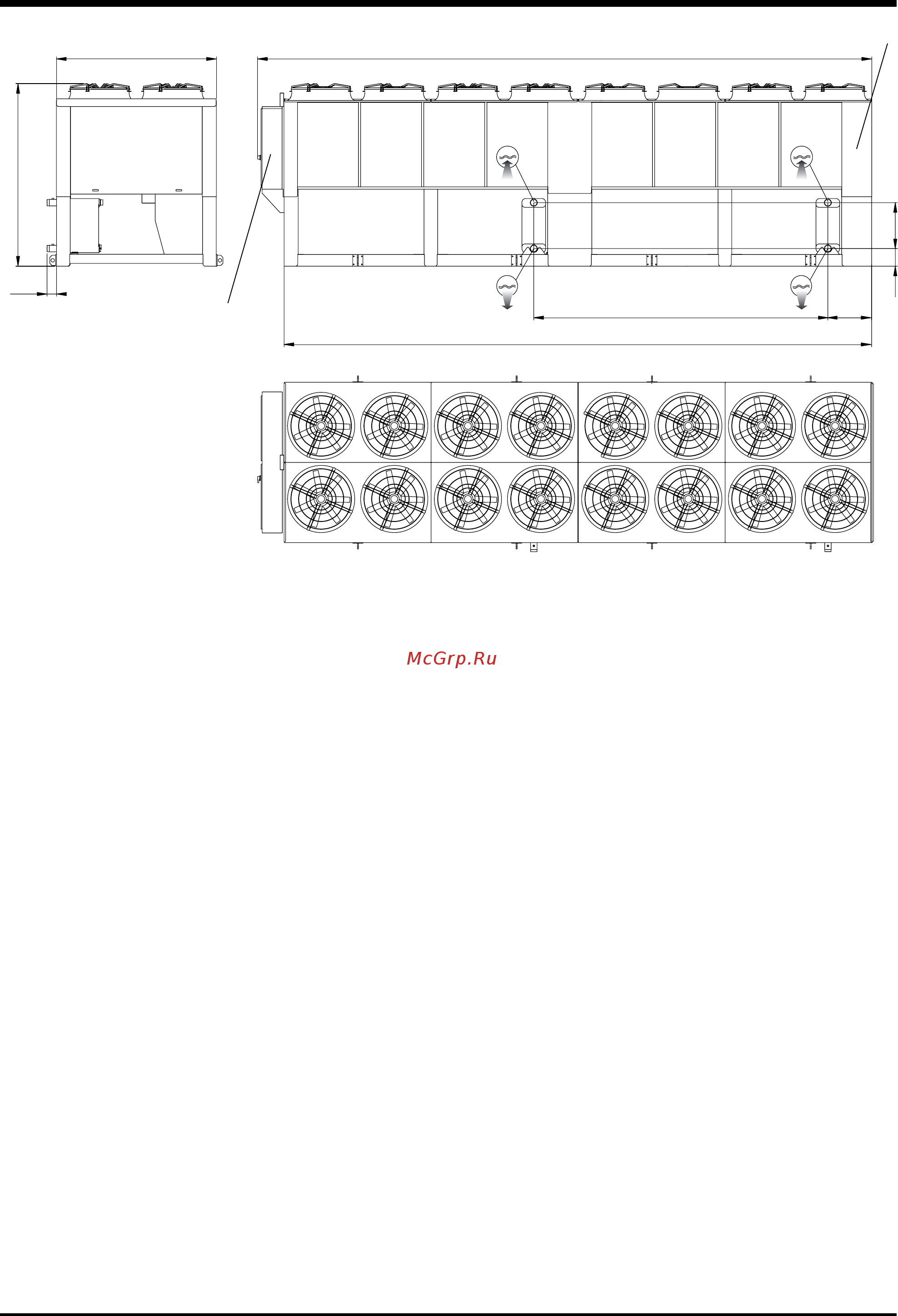 Airwell SLH 3604 [38/40] Dimensions slh 3604 3804 bln ln slh 3204 to 3804 eln het