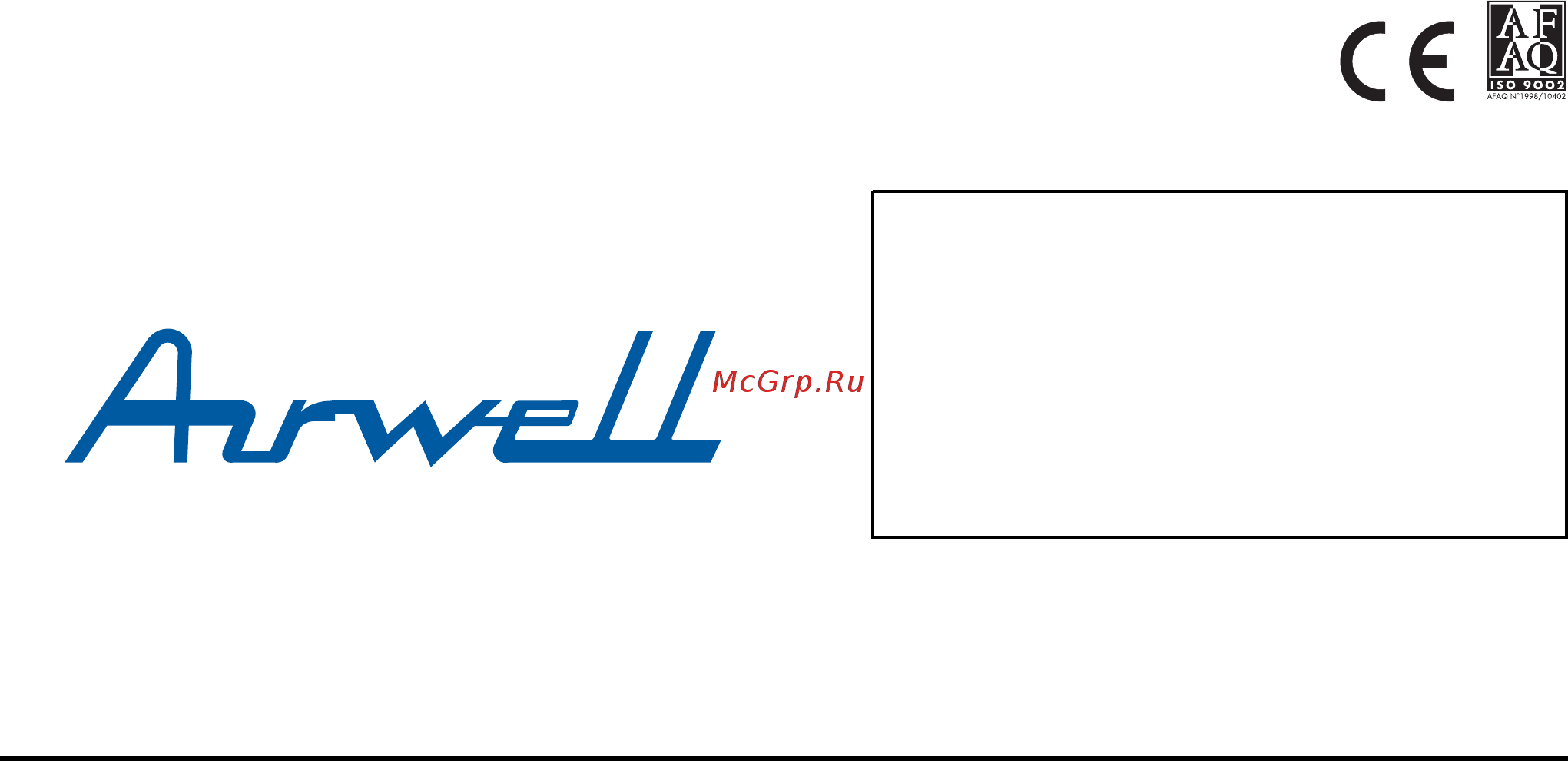 Airwell SLH 1802 Техническое описание онлайн [40/40] 342327
