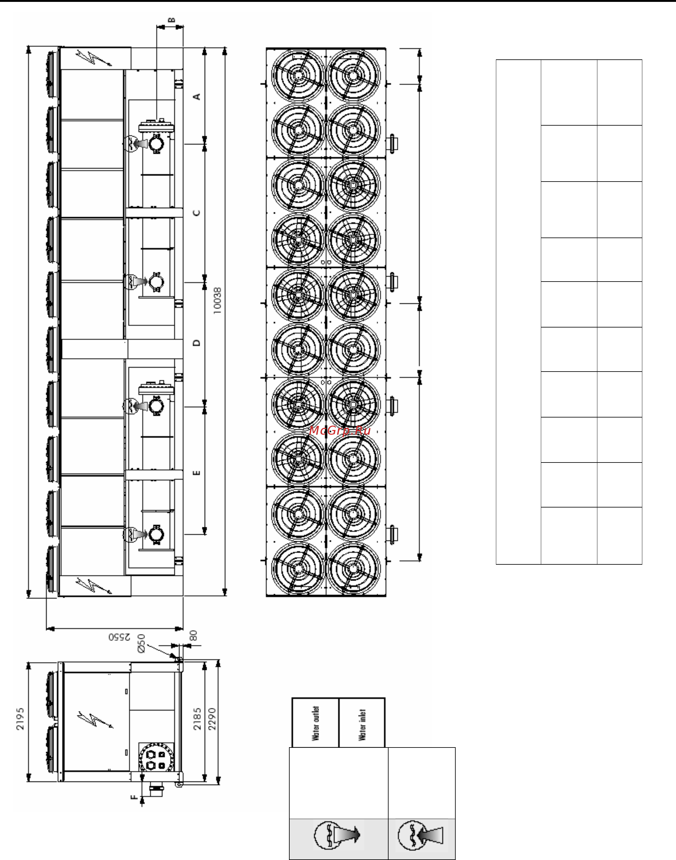 Airwell SLS 1402 [62/65] Размеры мм рама длиной 10 метров