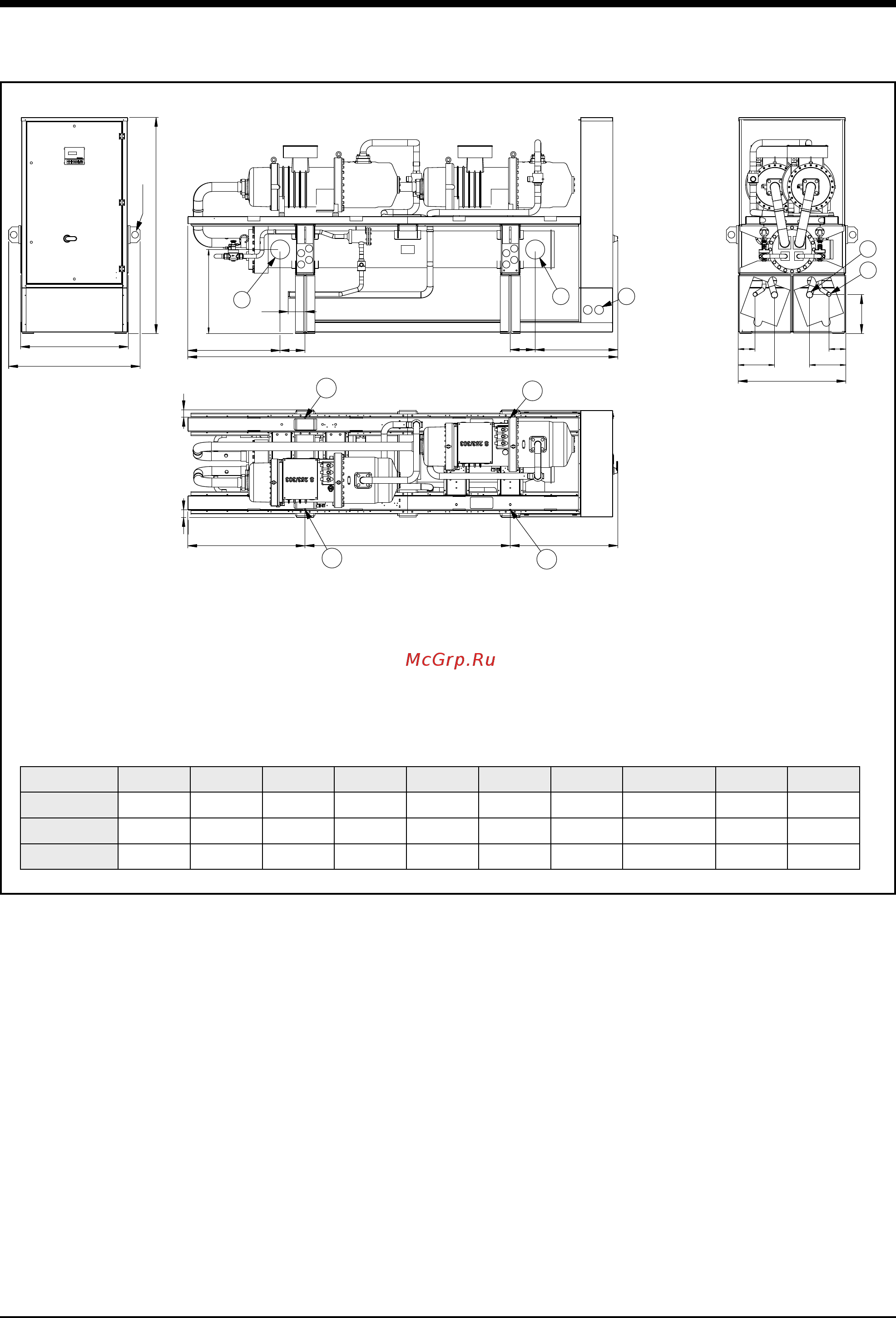 Airwell SWS 1602 HFС 407C [38/48] Dimensions in mm cont d