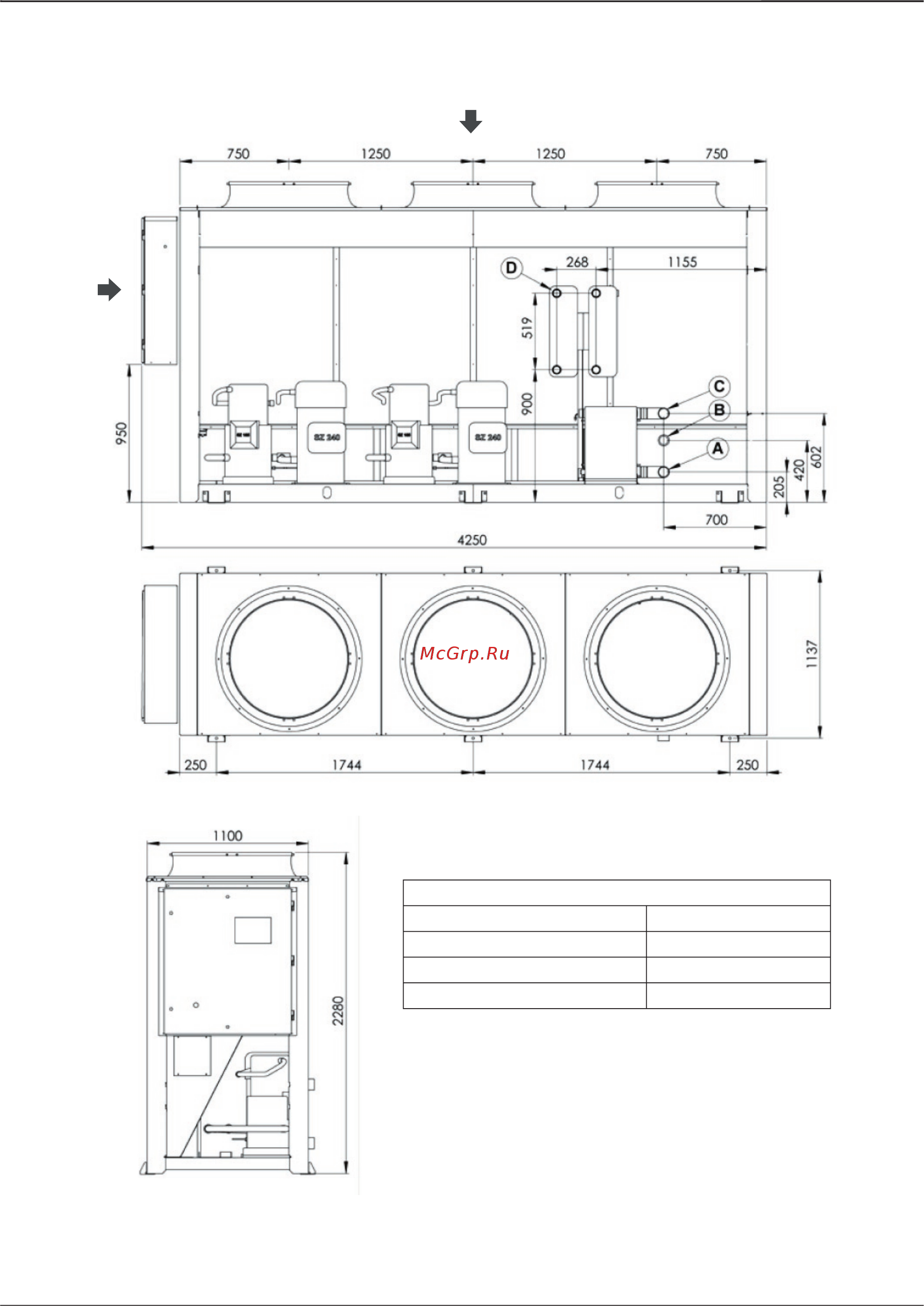 Airwell VLH 554 [26/30] Габаритные и присоединительные размеры продолжение габаритные и присоединительные размеры продолжение