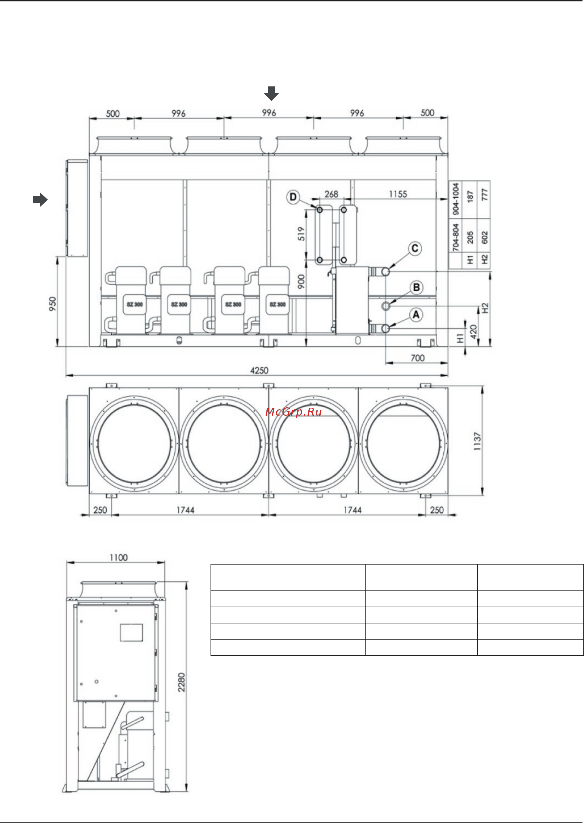 Airwell VLH 554 [27/30] Габаритные и присоединительные размеры продолжение габаритные и присоединительные размеры продолжение