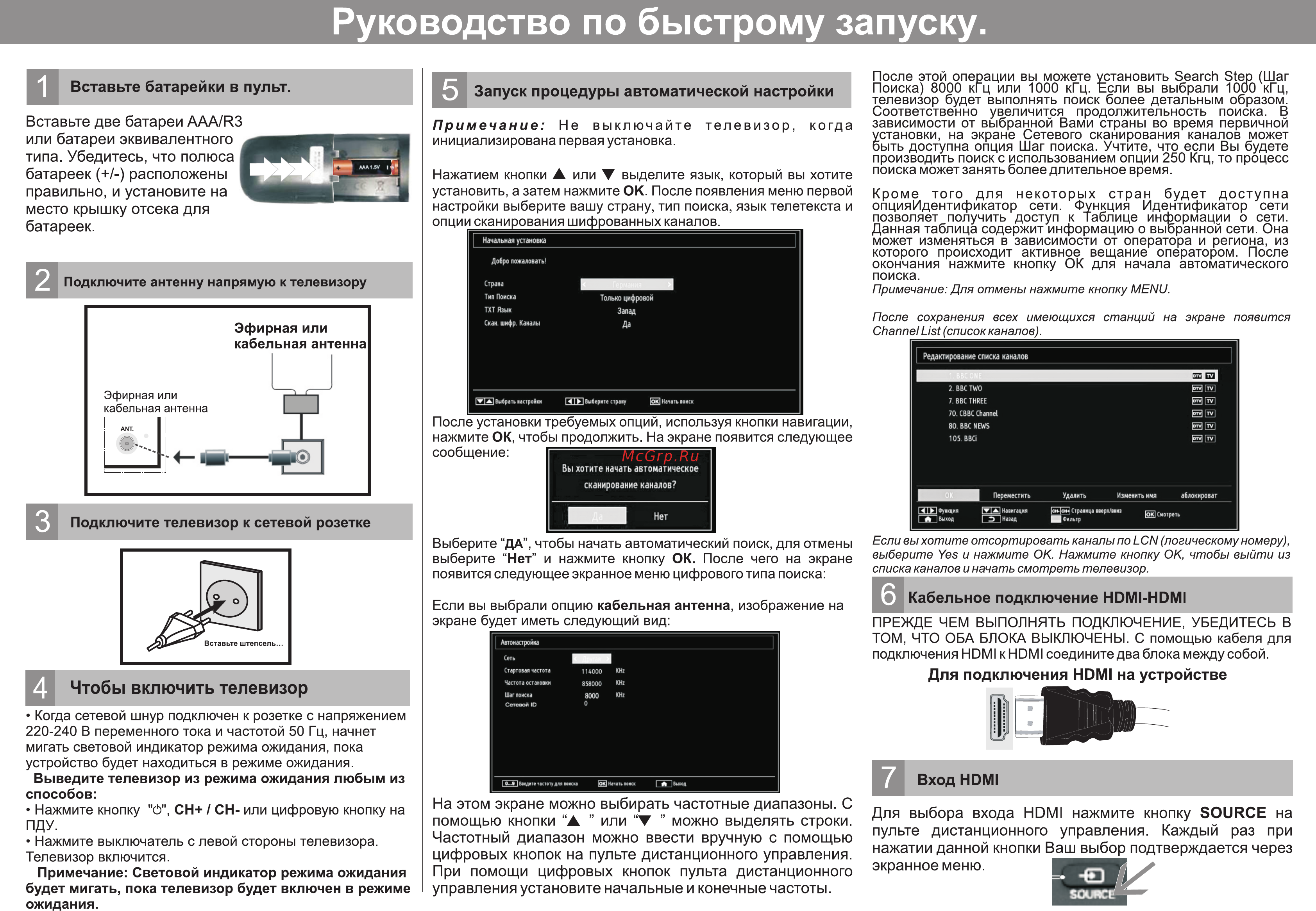 Philips 24PFL2908H Краткая инструкция онлайн