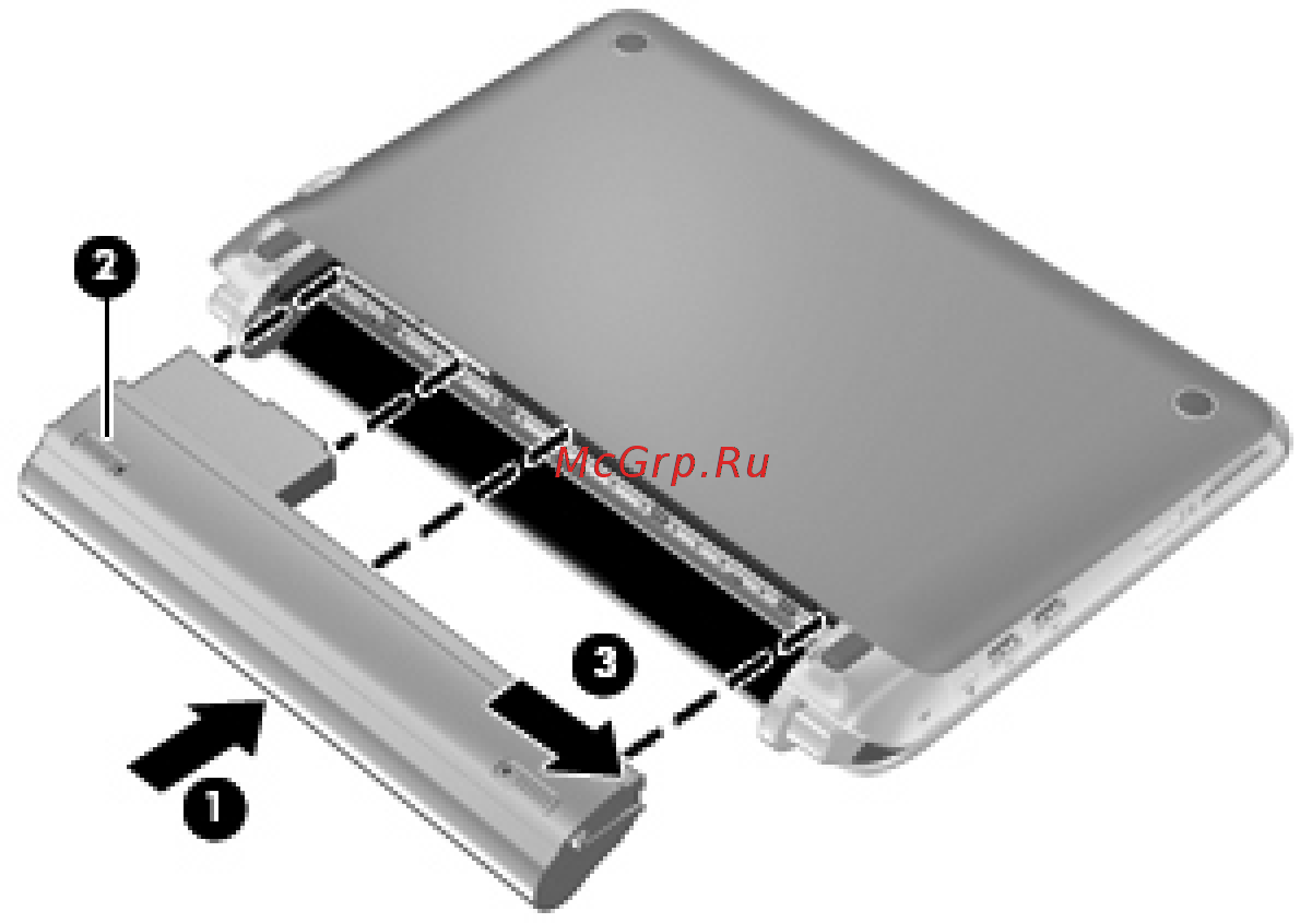 HP Mini 110-3611er [43/65] Замена батареи