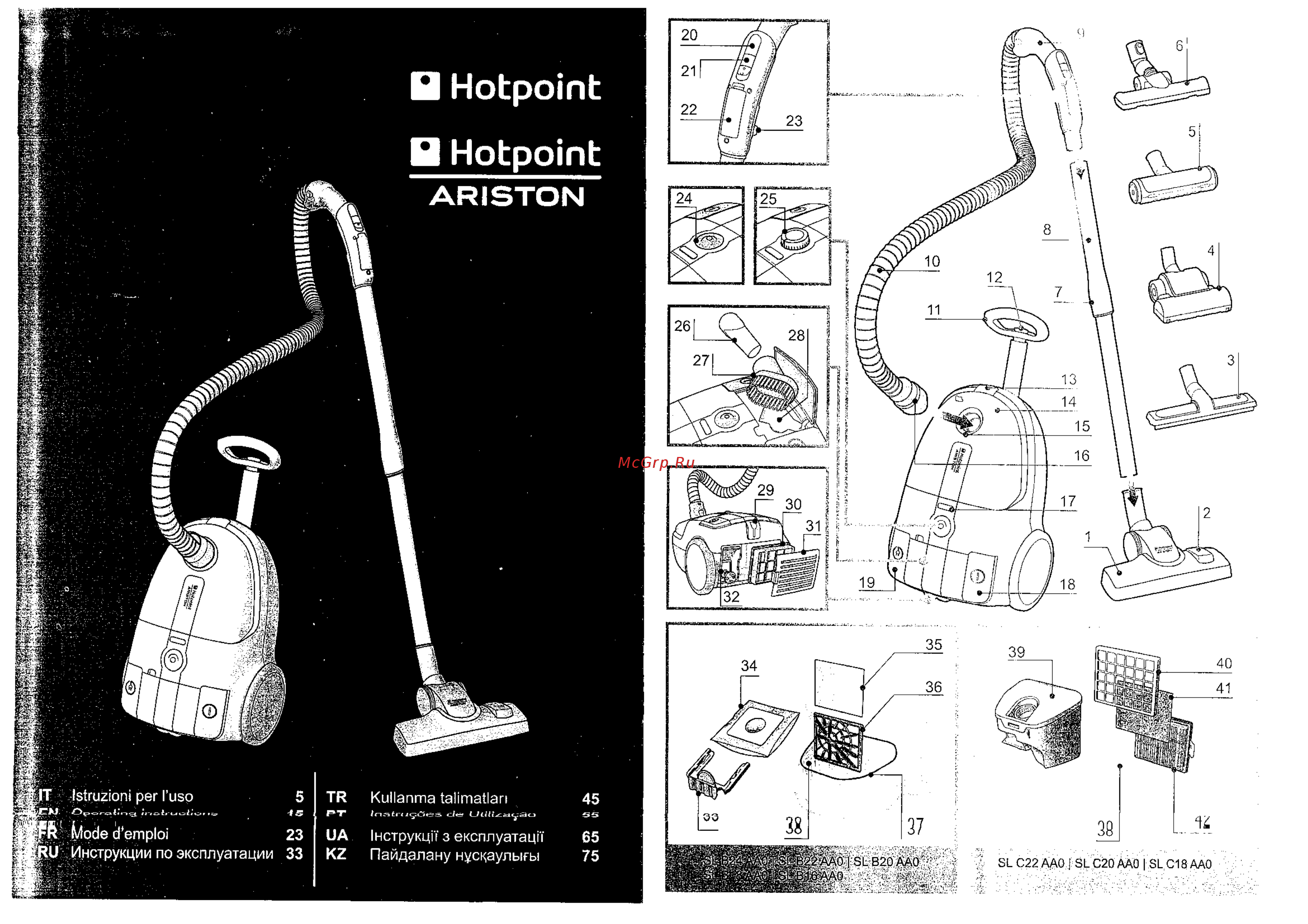 Hotpoint-Ariston SL B18 AA0 Инструкция по использованию онлайн