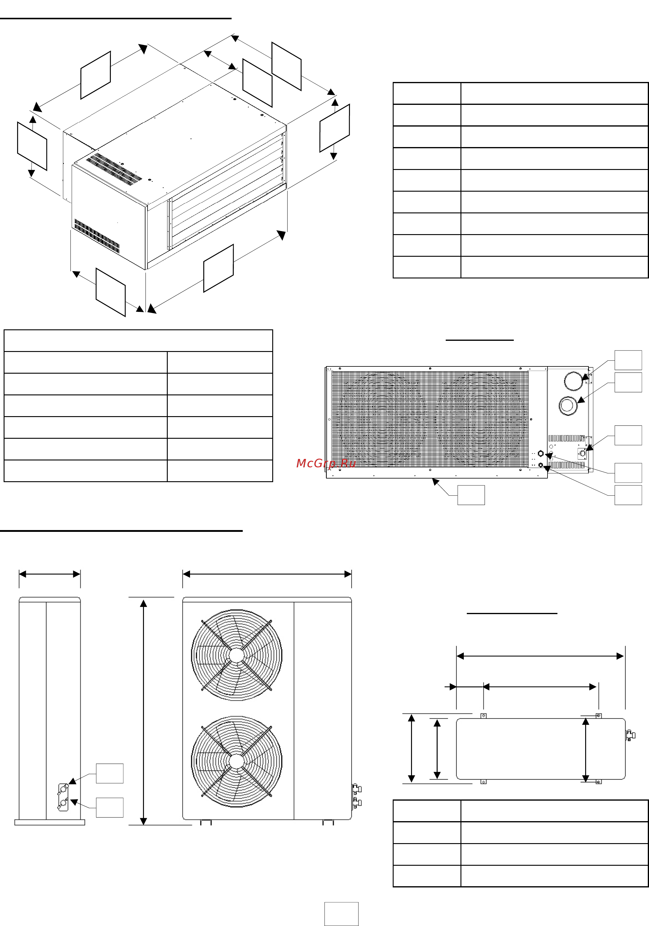Aircalo Sunpac 50R [5/28] Dimensions unité extérieure
