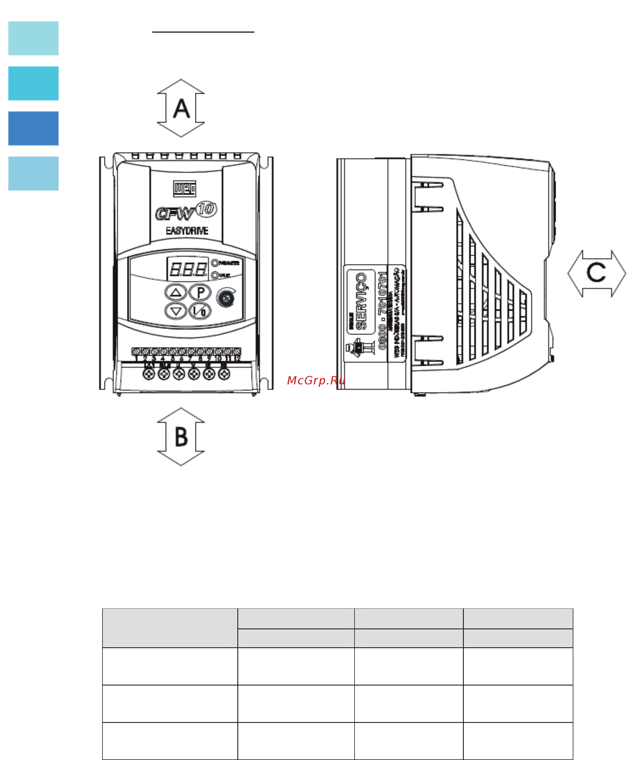 Aircalo Мistral 60 [27/40] Figure 4 cfw 10 dégagement minimum en haut en bas et devant pour la circulation de l air