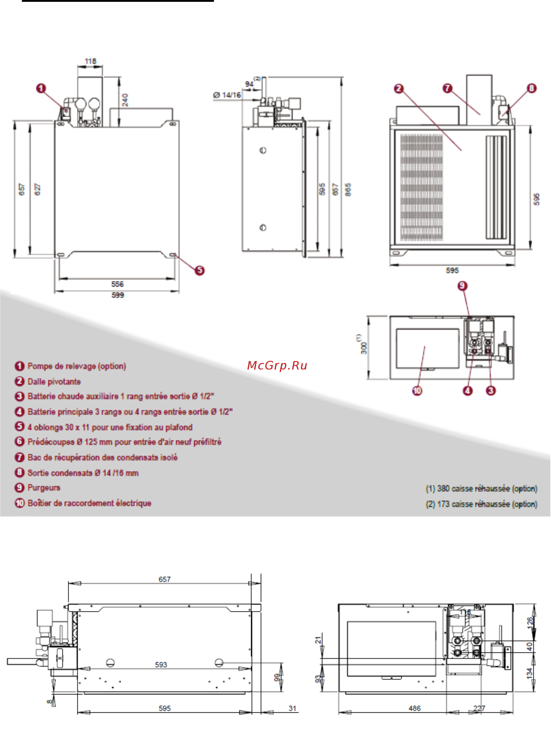 Aircalo BORA 60 [16/28] Dimensions et poids