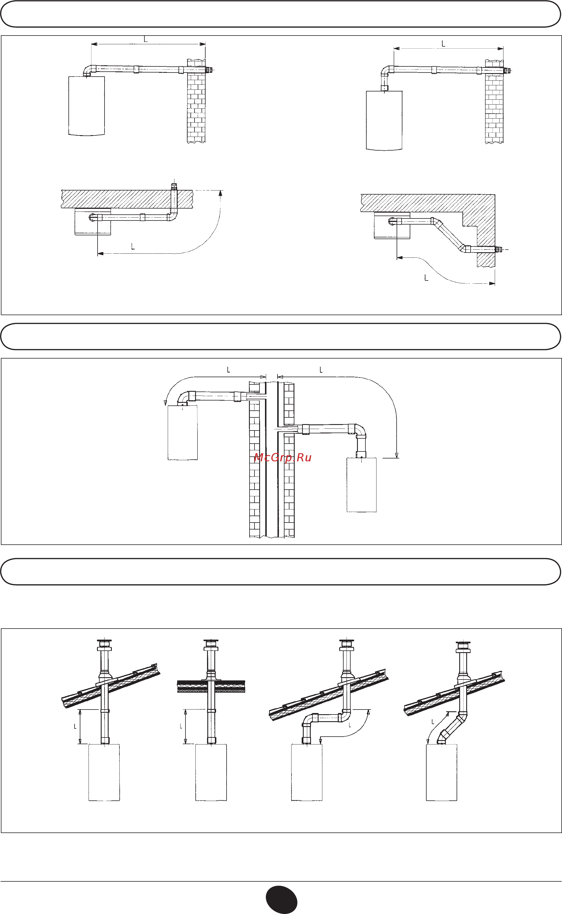 Baxi ECO FOUR 1,14 F [12/34] Варианты установки при присоединении к общему дымоходу las система