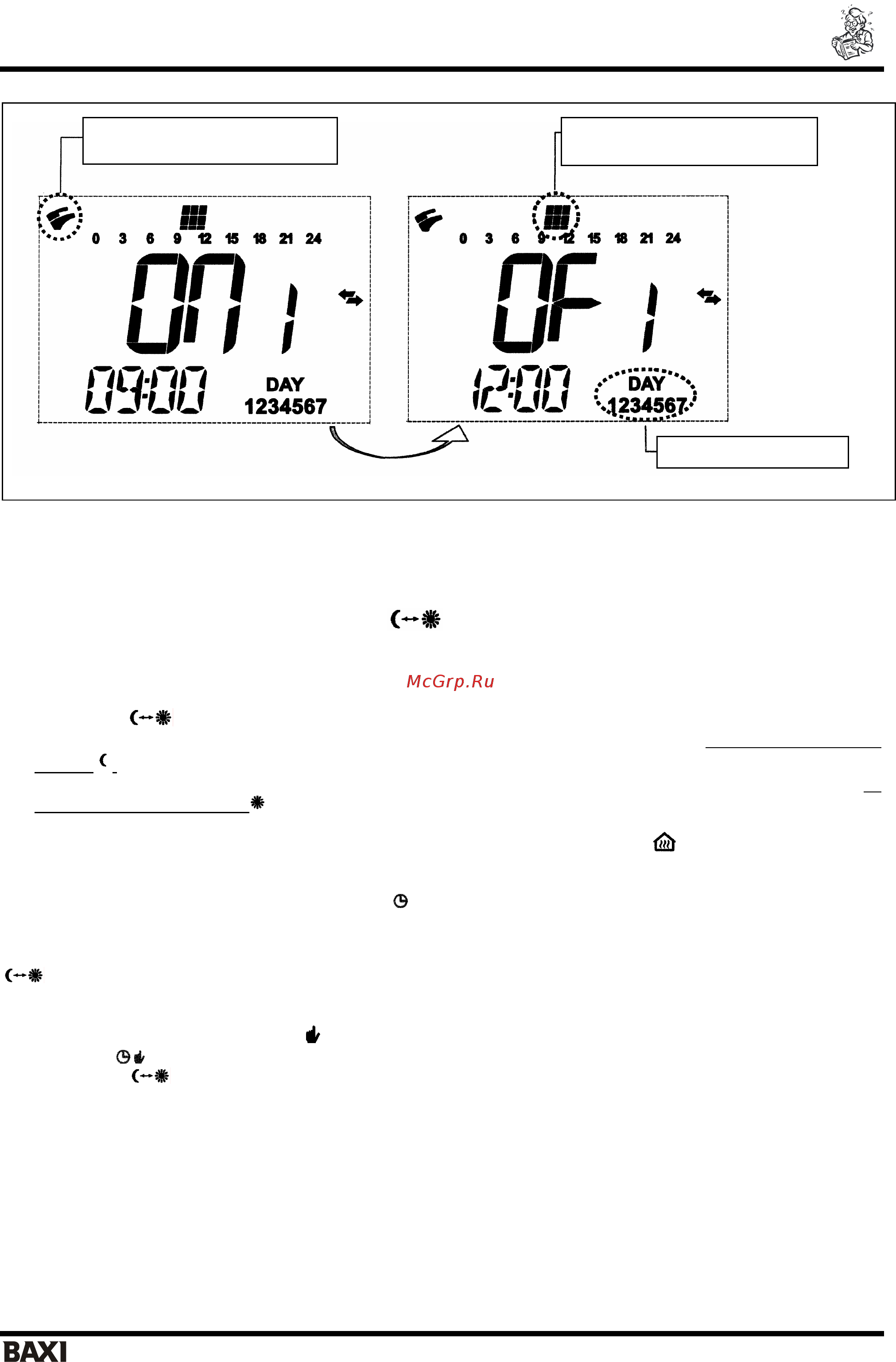 Baxi LUNA 3 Silver Space [10/40] Специальные функции