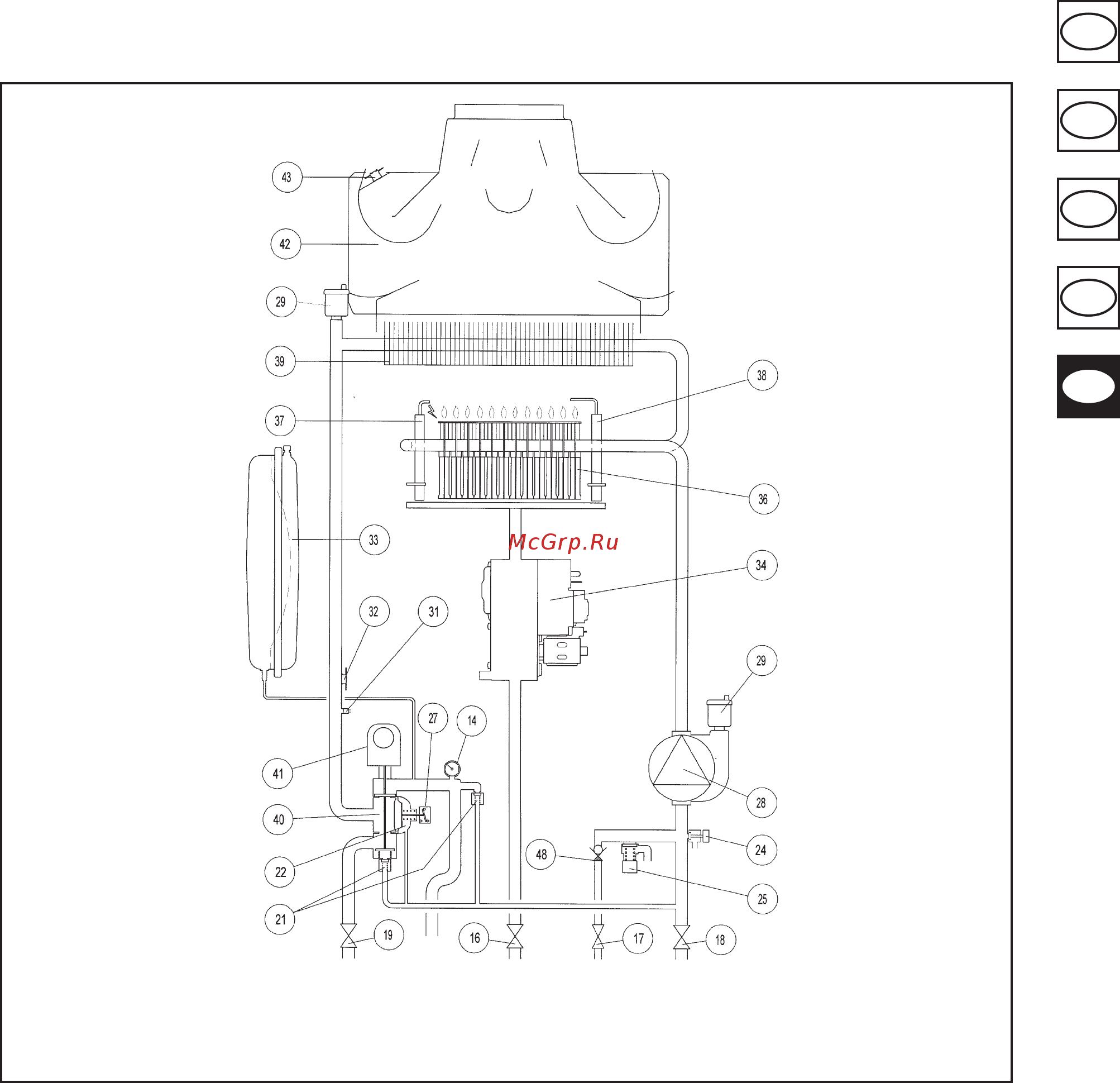 Baxi LUNA blue 240 Fi [21/40] Функциональная схема