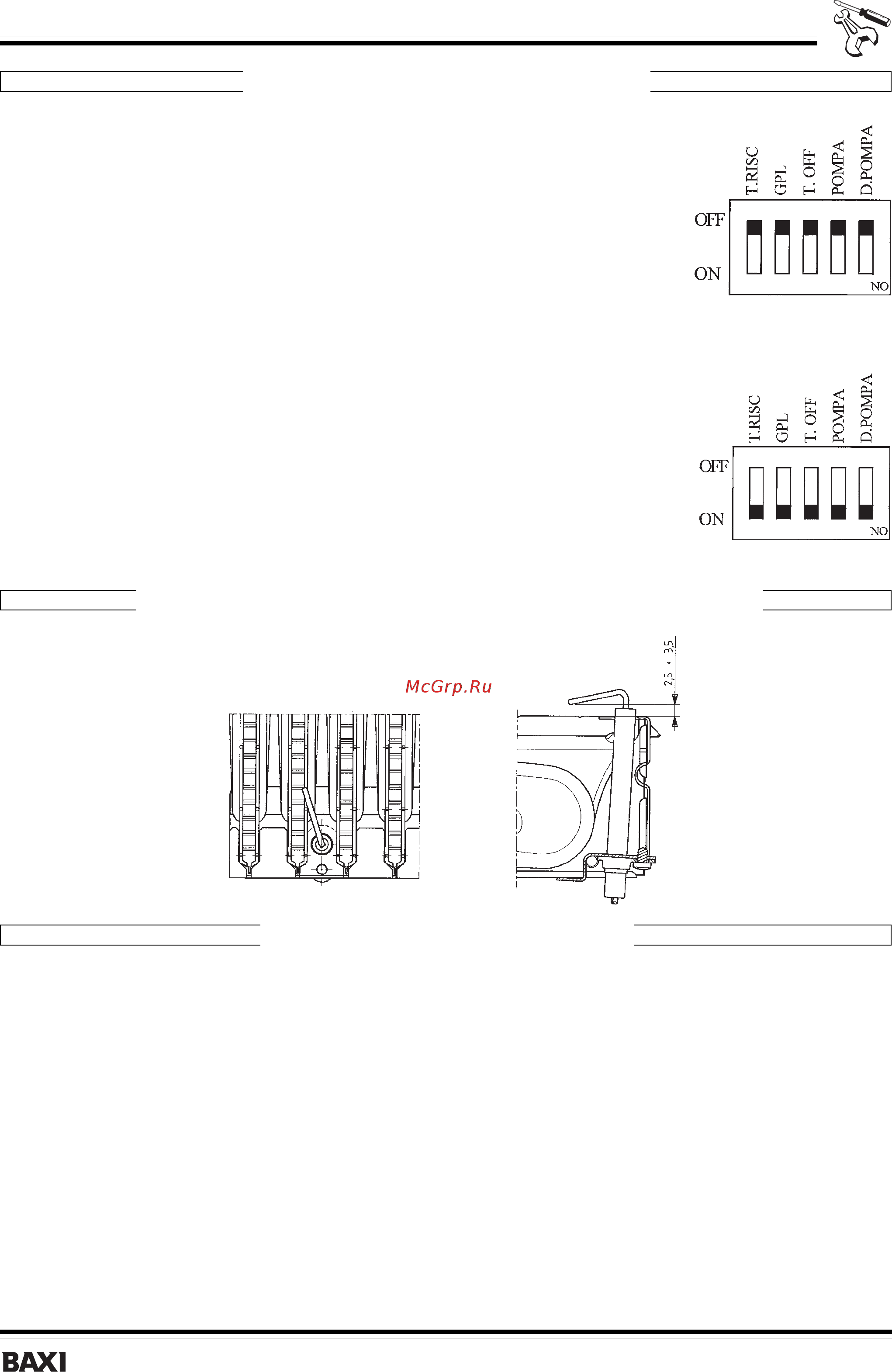 Baxi NUVOLA 280 i [15/22] I 12 регулировки на электронной плате i