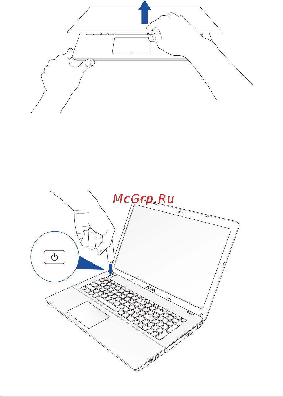 Asus EeePC X101CH-WHI038S [25/114] Откройте крышку