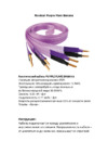 Nordost Purple Flare banana 2.5м Инструкция по эксплуатации
